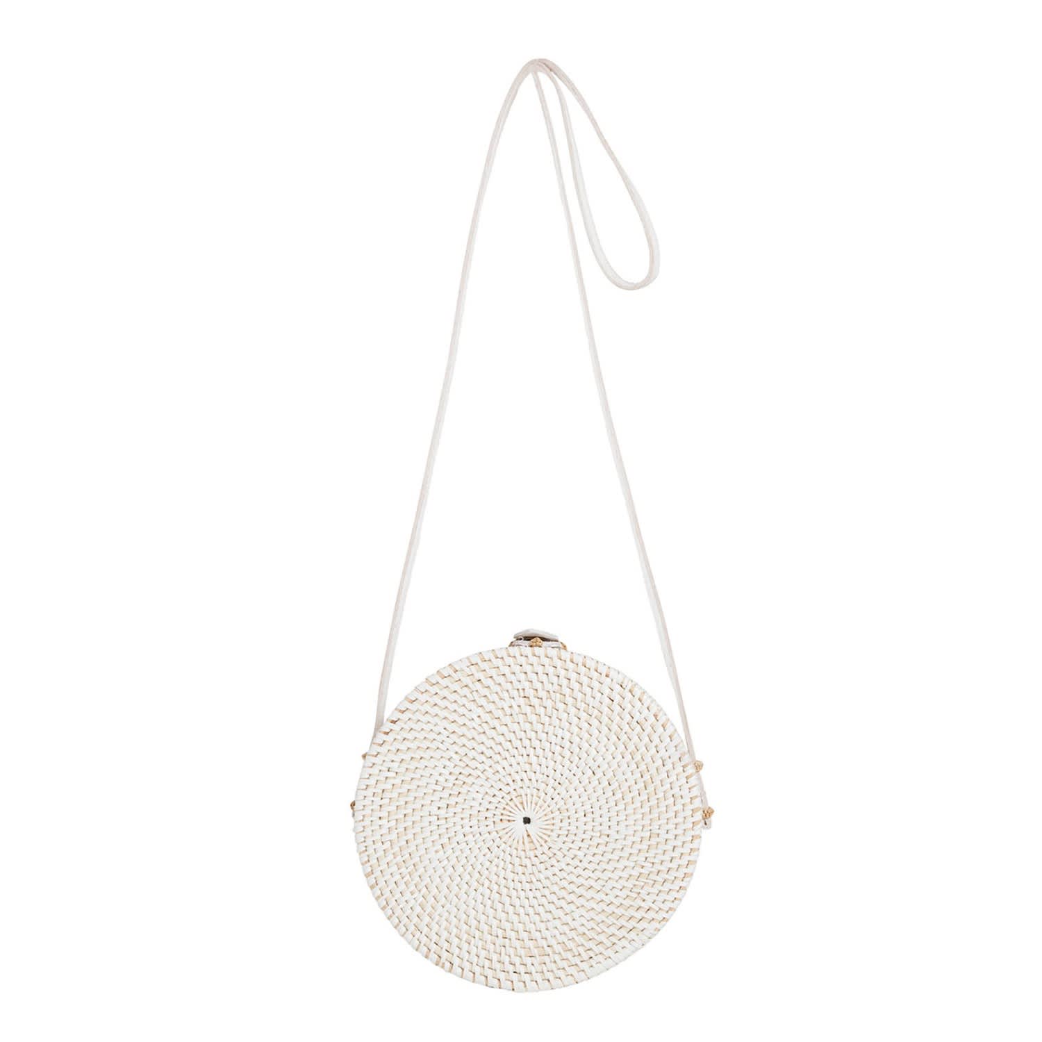 round woven bag