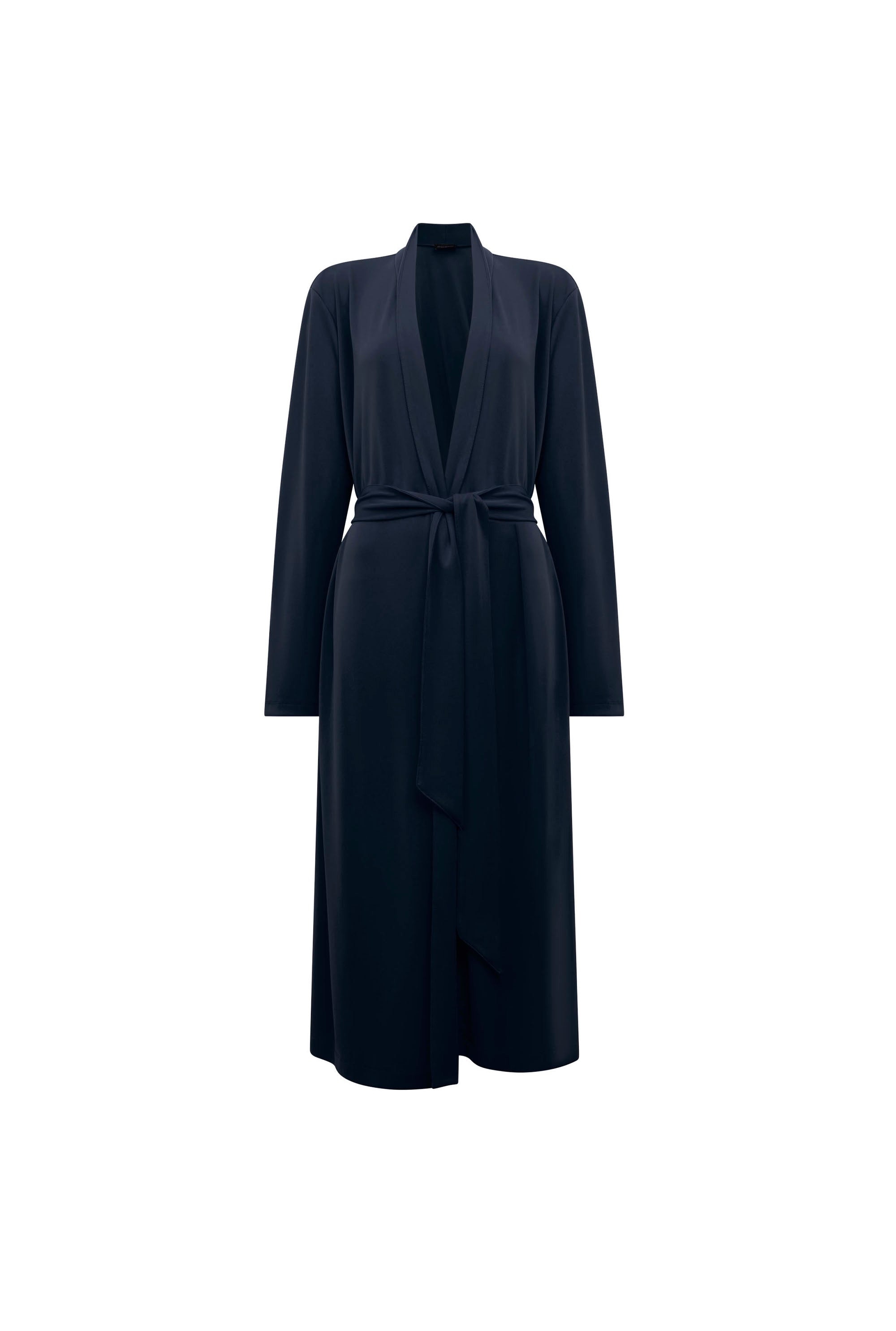 Women's Blue Navy Jersey Longline Cardigan | Extra Large | James Lakeland