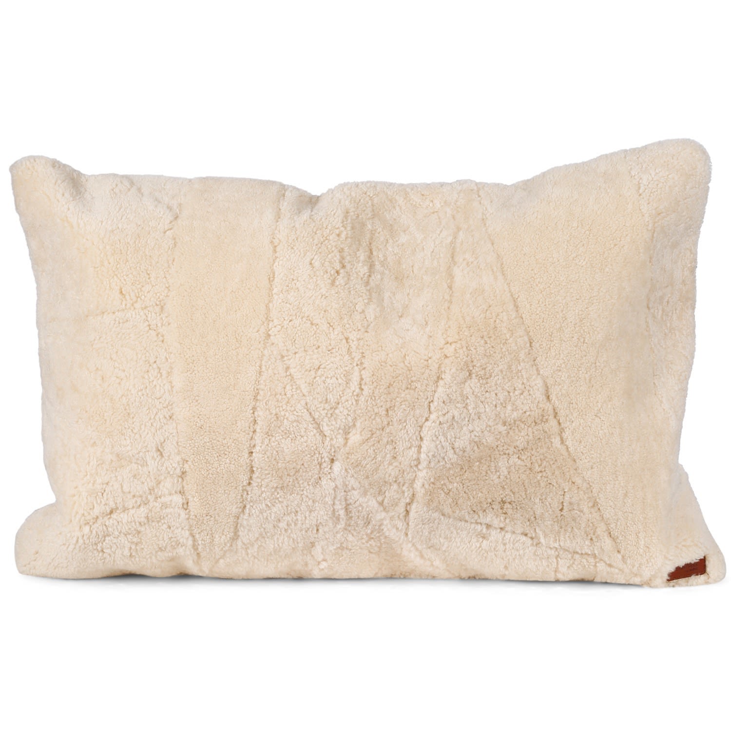 White "Lina" Lamb Fur Cushion Cover One Size Tirillm