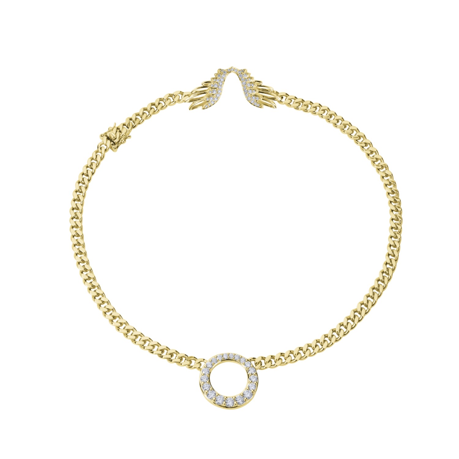 Bloomtine | Earth Angel Hq Women's Archangel Halo Wings™ Premium Gold Vermeil Choker - Limited Edition In Gold