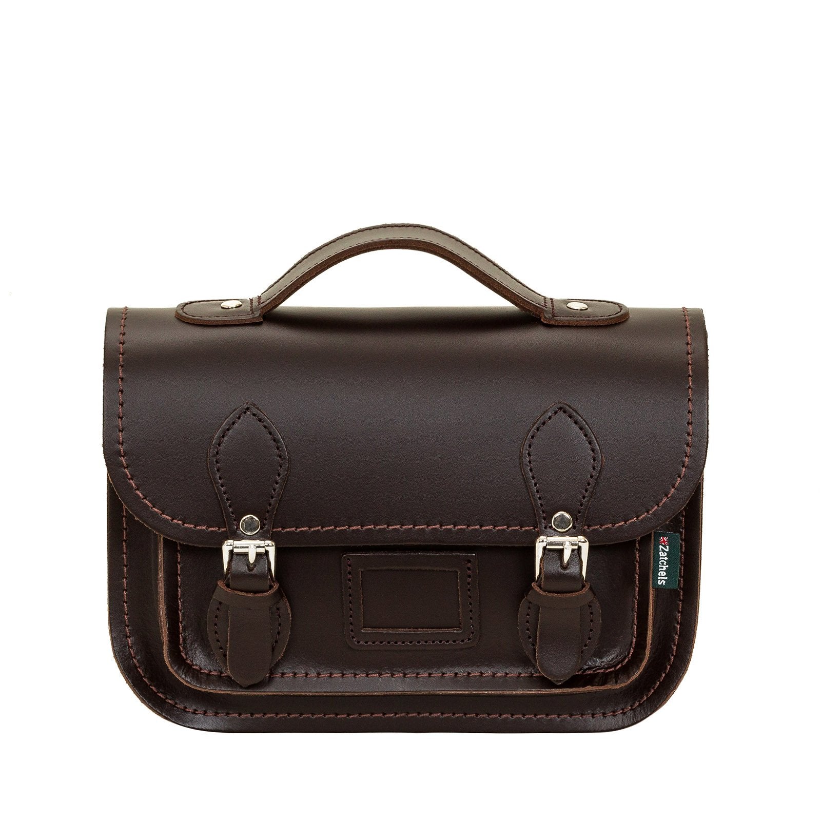Zatchels Women's Leather Midi Satchel - Dark Brown In Brown