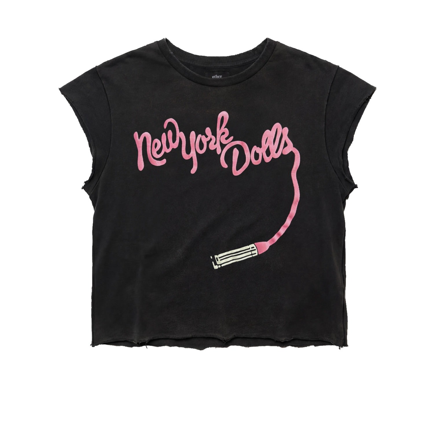 Other Uk Men's Black New York Dolls Lipstick Raw Edge T-shirt