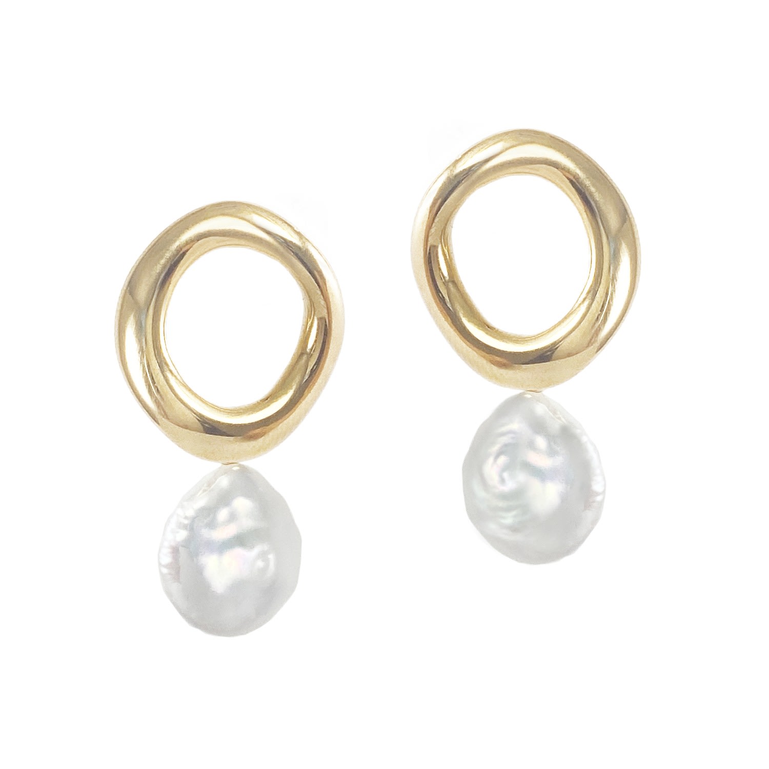 Women’s Cora Pearl Studs - Gold Biko