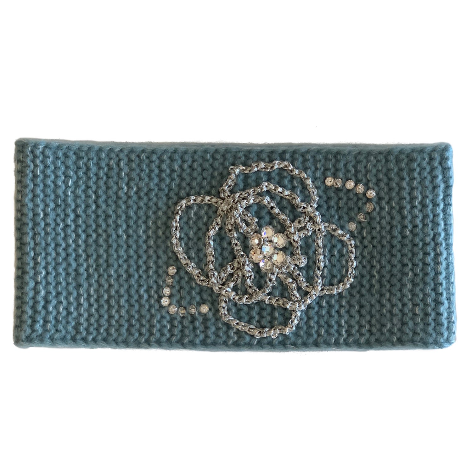 Women’s Camellia Hand-Knitted Cashmere Diadem In Robin’s Egg Blue Grace Cashmere Zurich