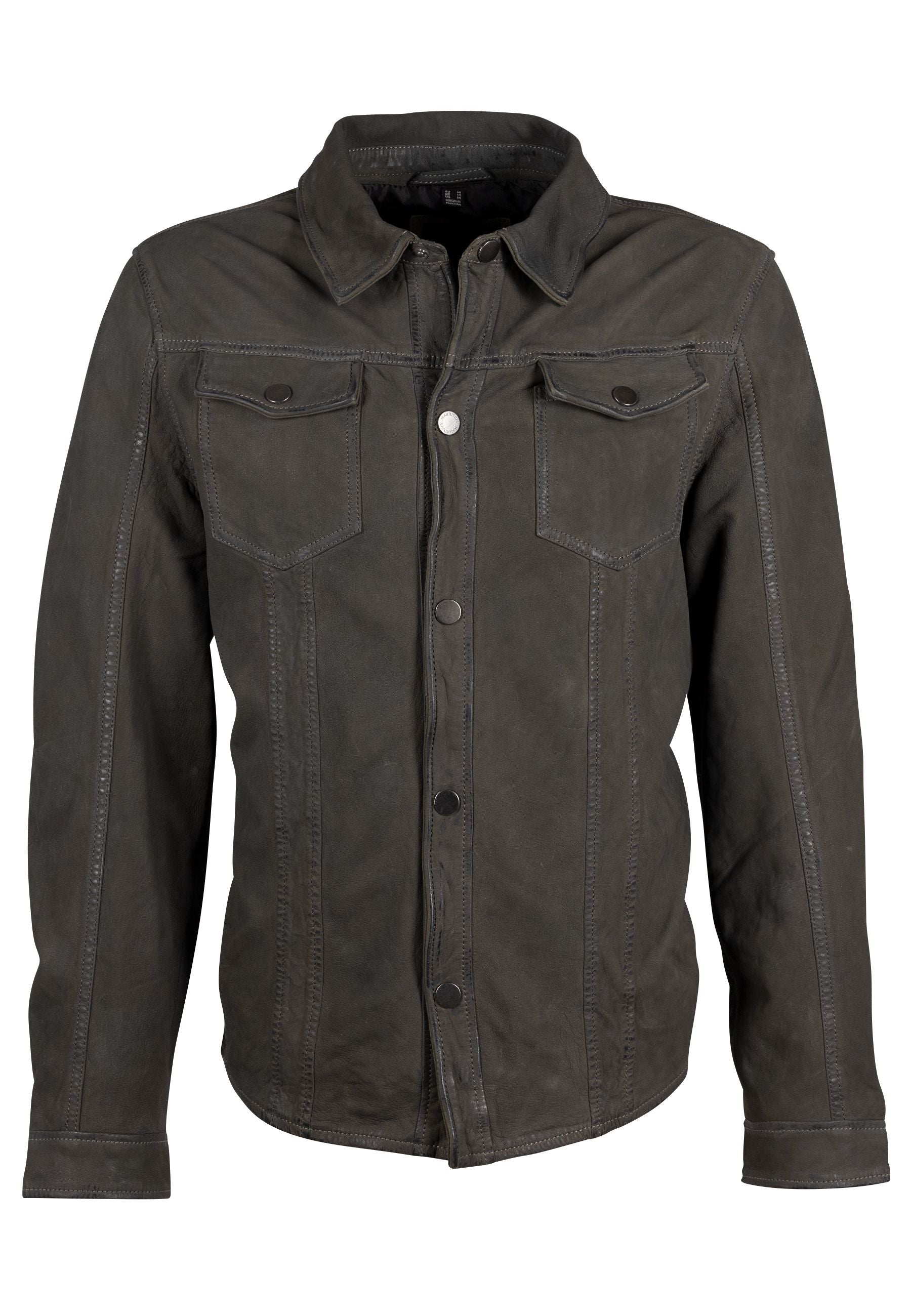 Mauritius Men's Green Sedro Rf Leather Jacket, Khaki In Green