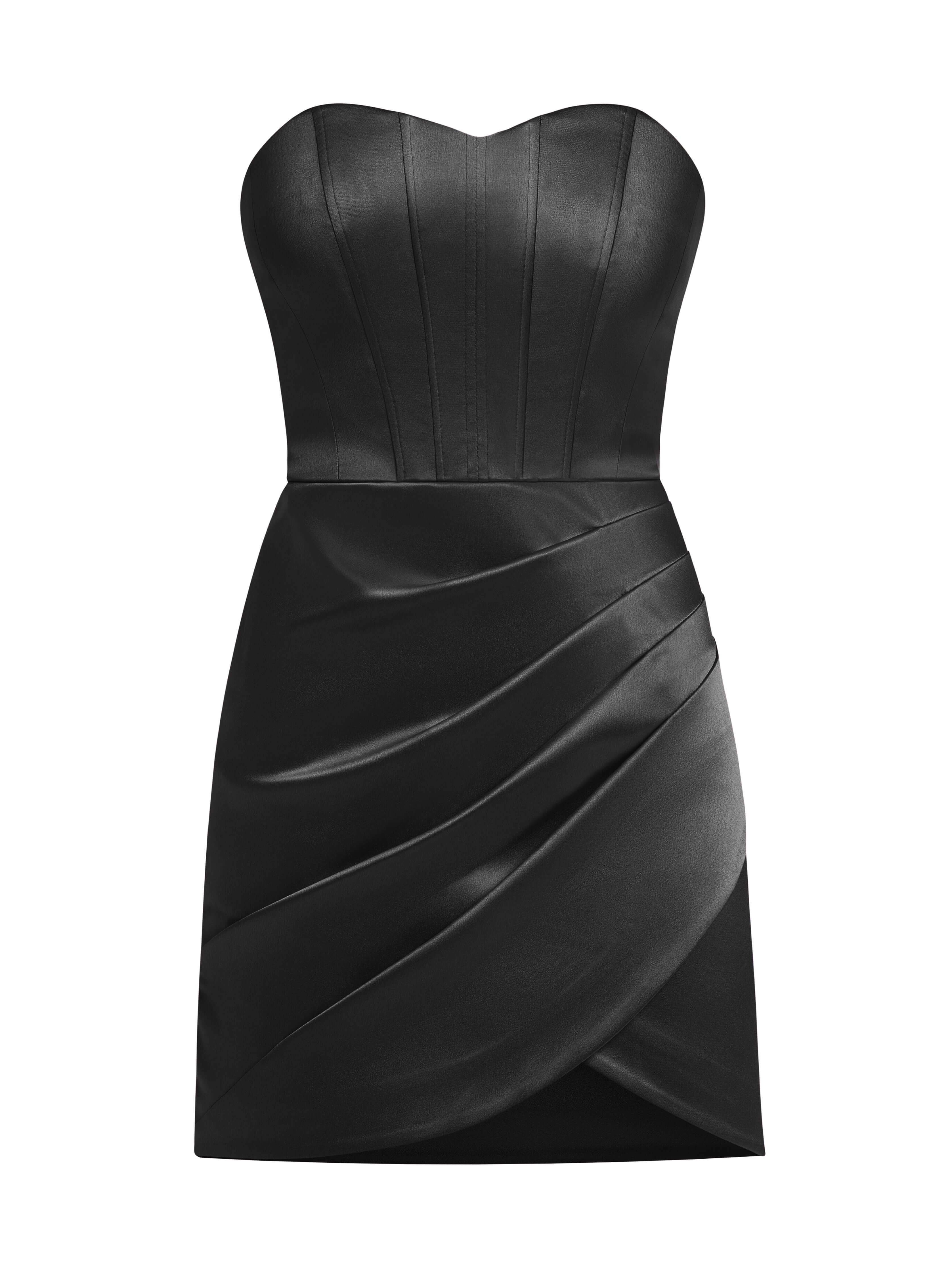Women's A Touch Of Glamour Mini Dress Black | Large | Tia Dorraine
