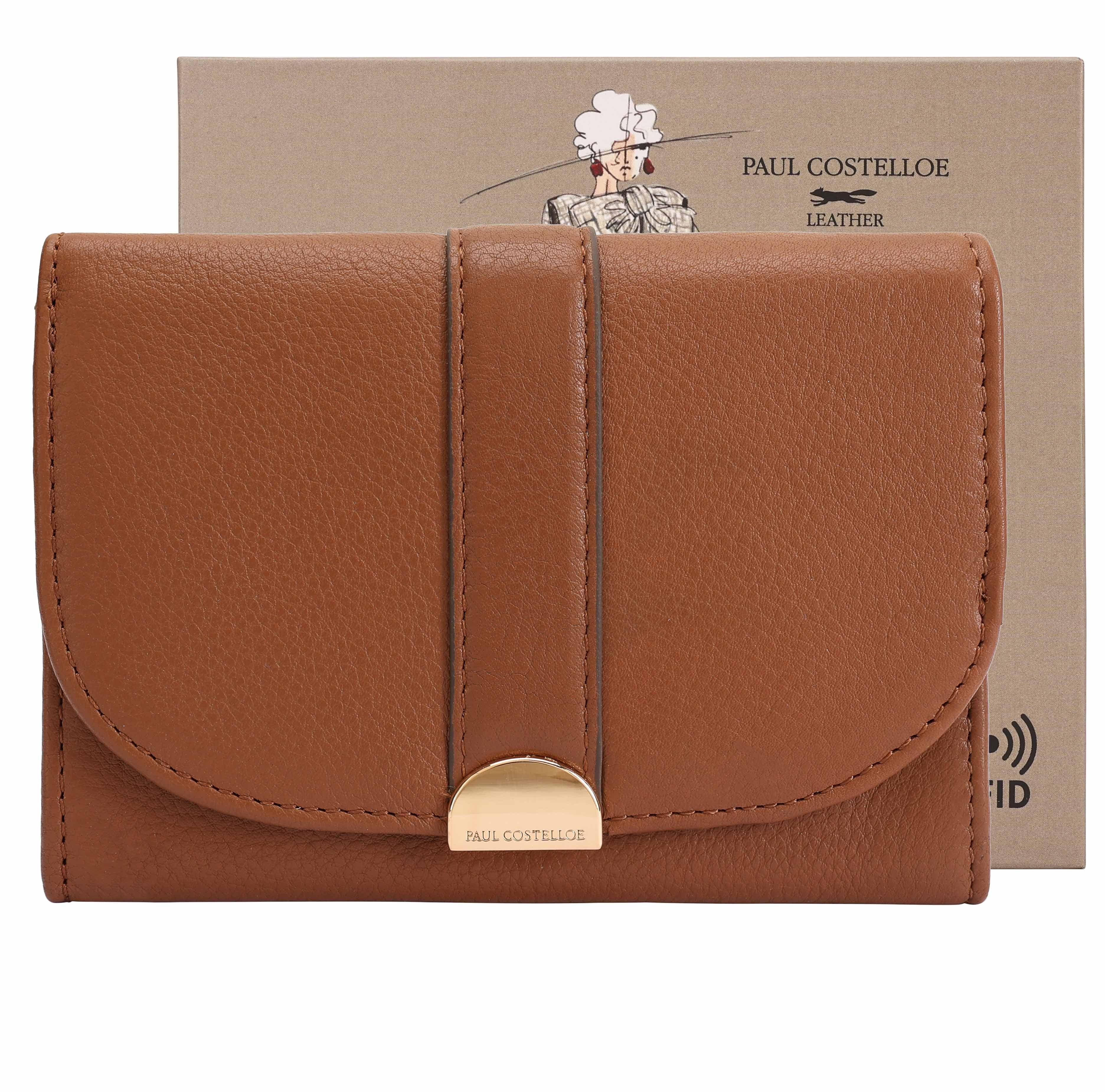 Women's Kate Leather Purse- Brown | One Size | Paul Costelloe