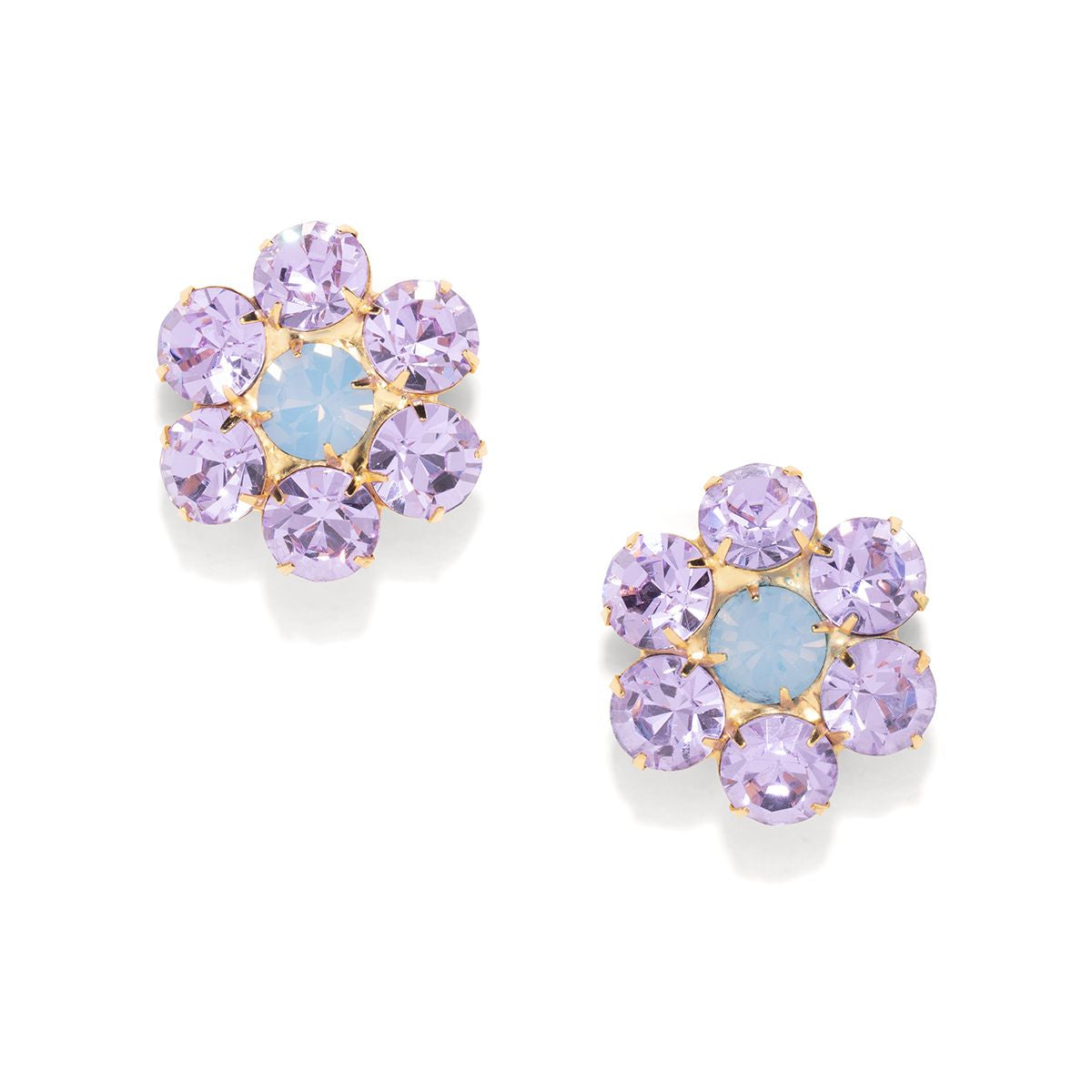 The Pink Reef Women's Pink / Purple  Handcrafted Floral Gem In Violet