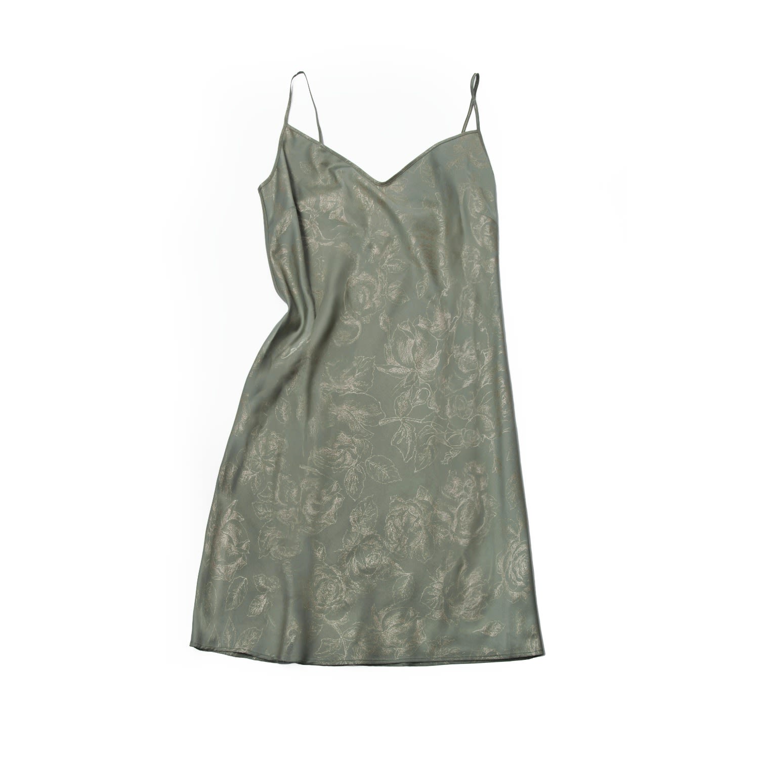 Decoflux Home Women's Green Pajama Dress - Rose Line Wild Sage In Green