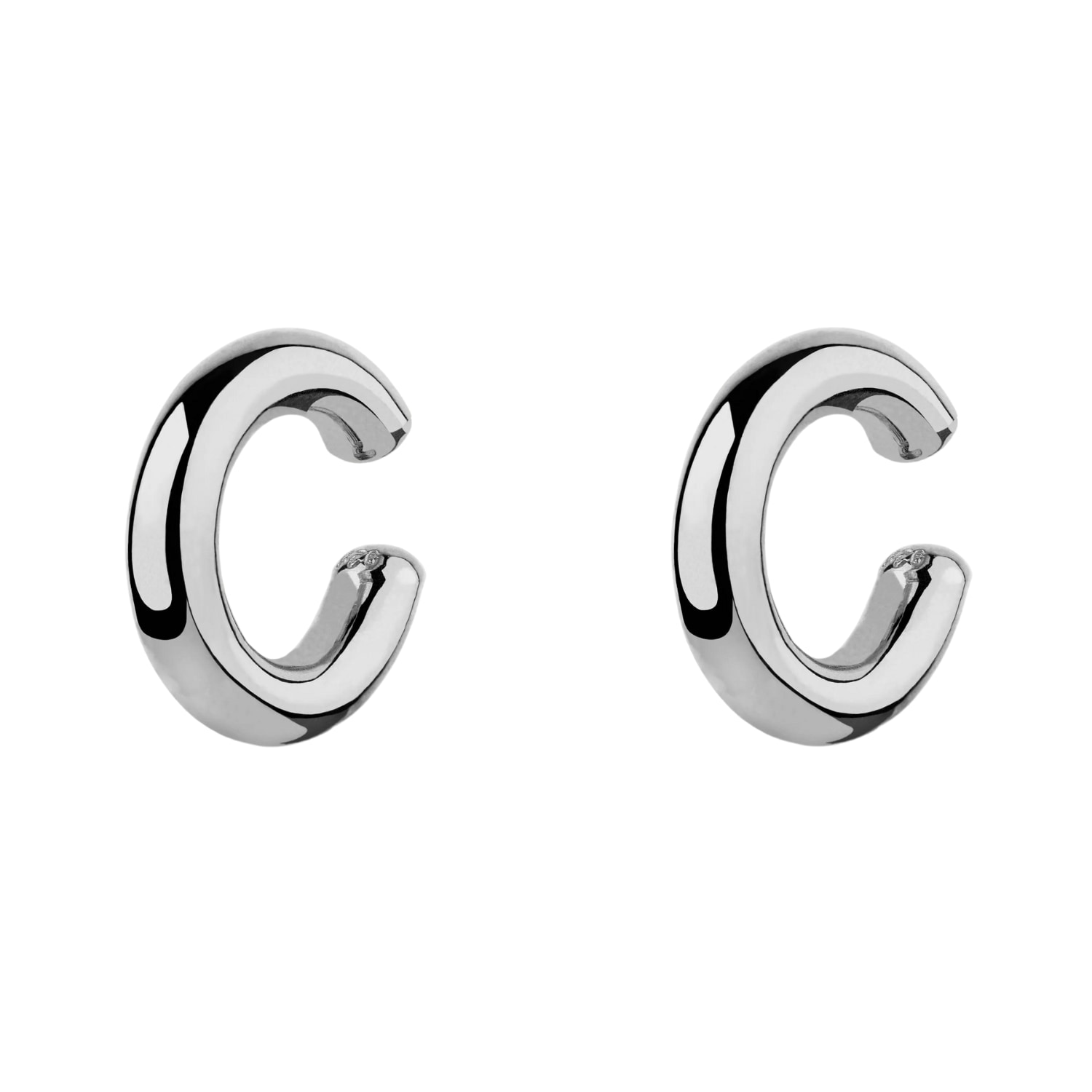 Spero London Women's Chunky Sterling Silver Ear Cuff No Piercing Pair - Silver In Silver