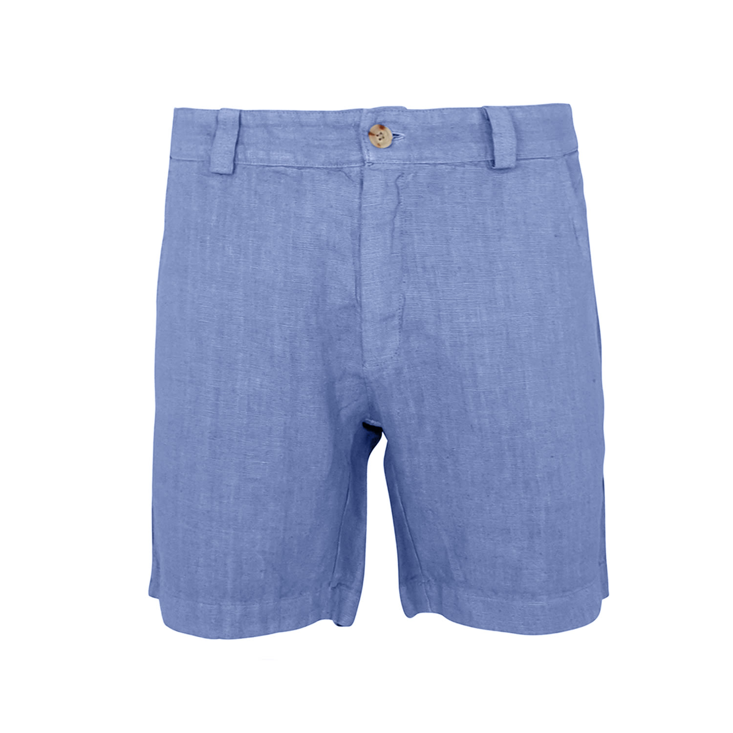 Haris Cotton Men's Blue Linen Bermuda Shorts-regatta