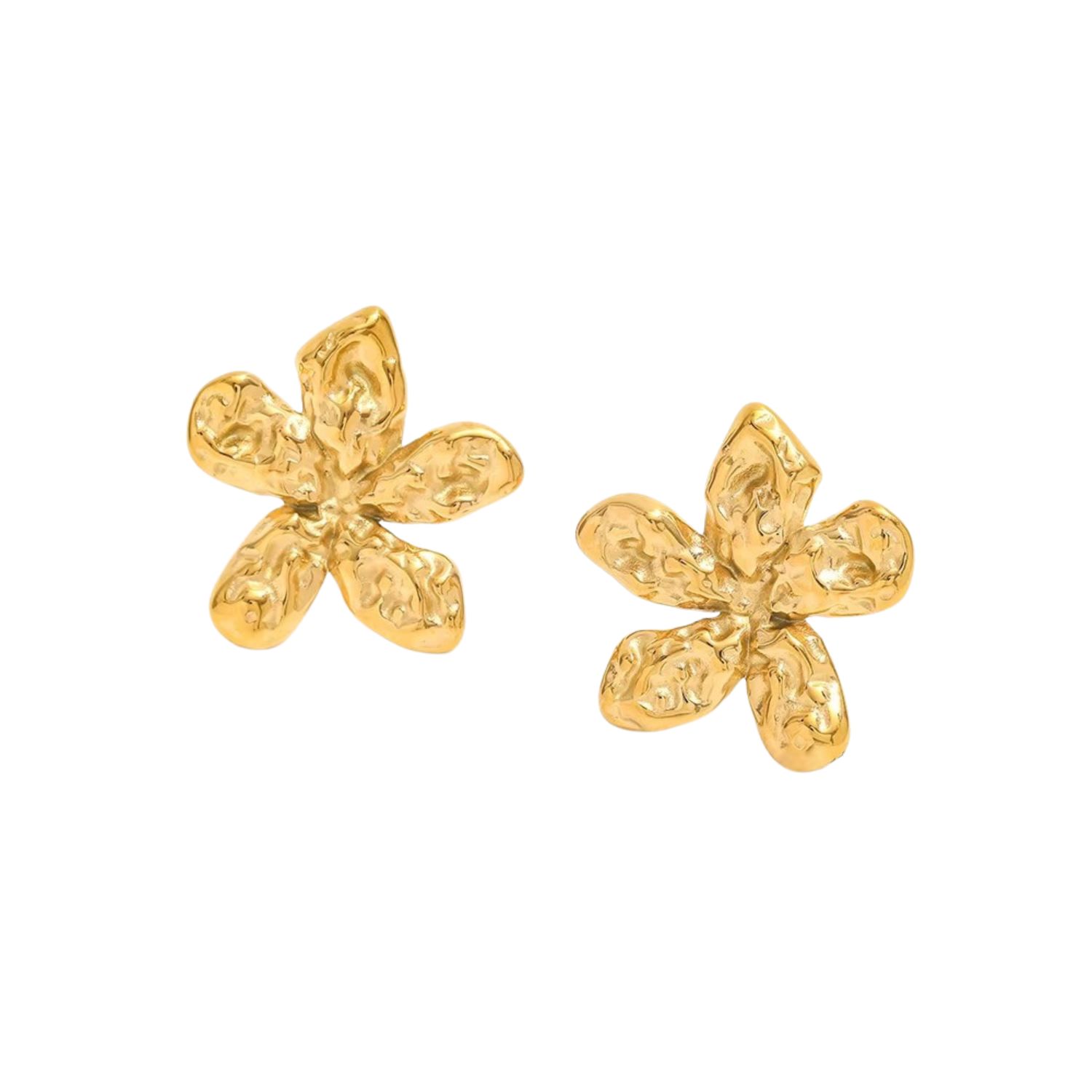 Bermuda Watch Company Women's Gold Annie Apple Annabel Flower Stud Earrings