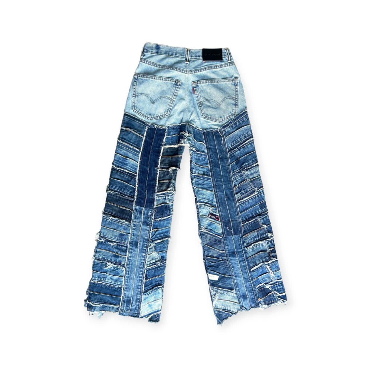 Zasta Studio Shred Couture Denim Jeans In Blue