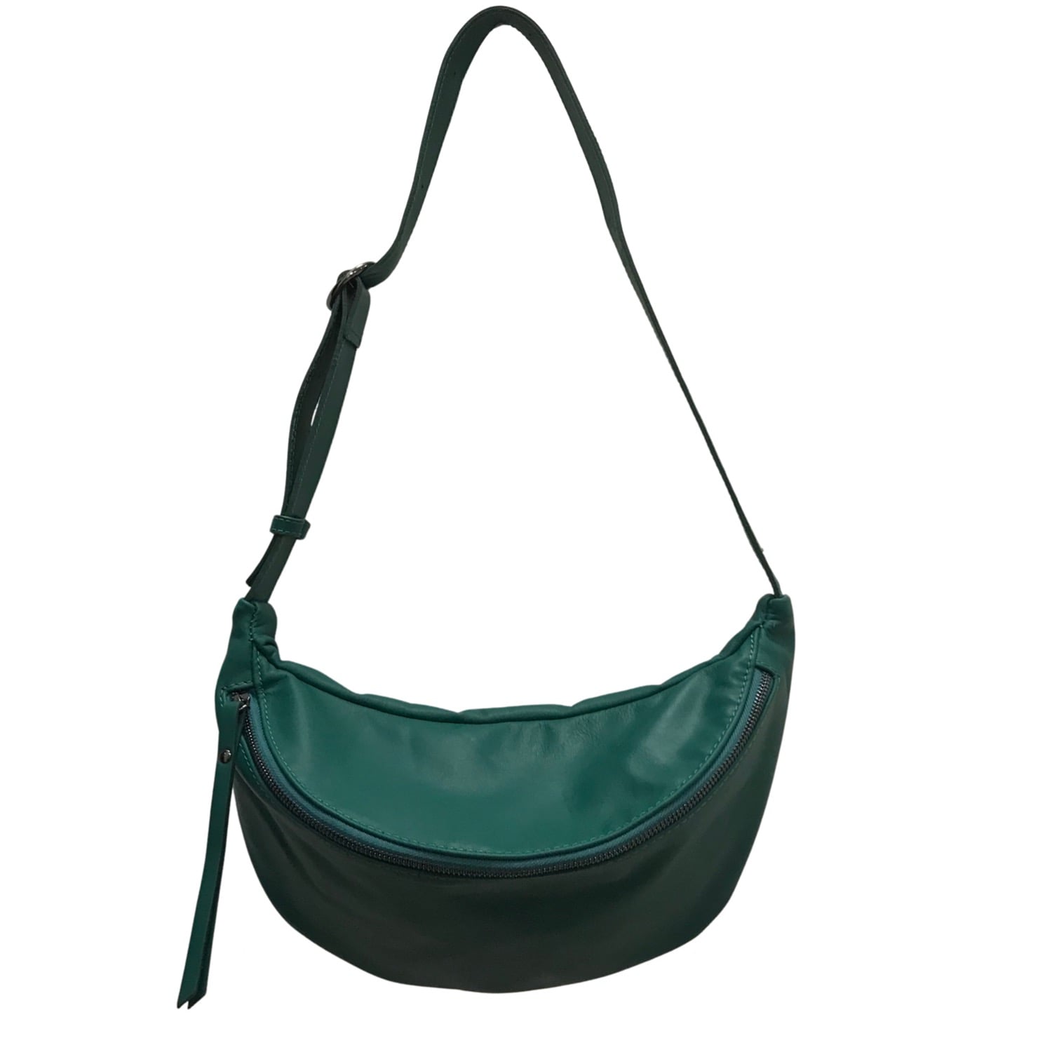 Katerina Nyc Women's Smooth Leather Sling Bag - Green In Green