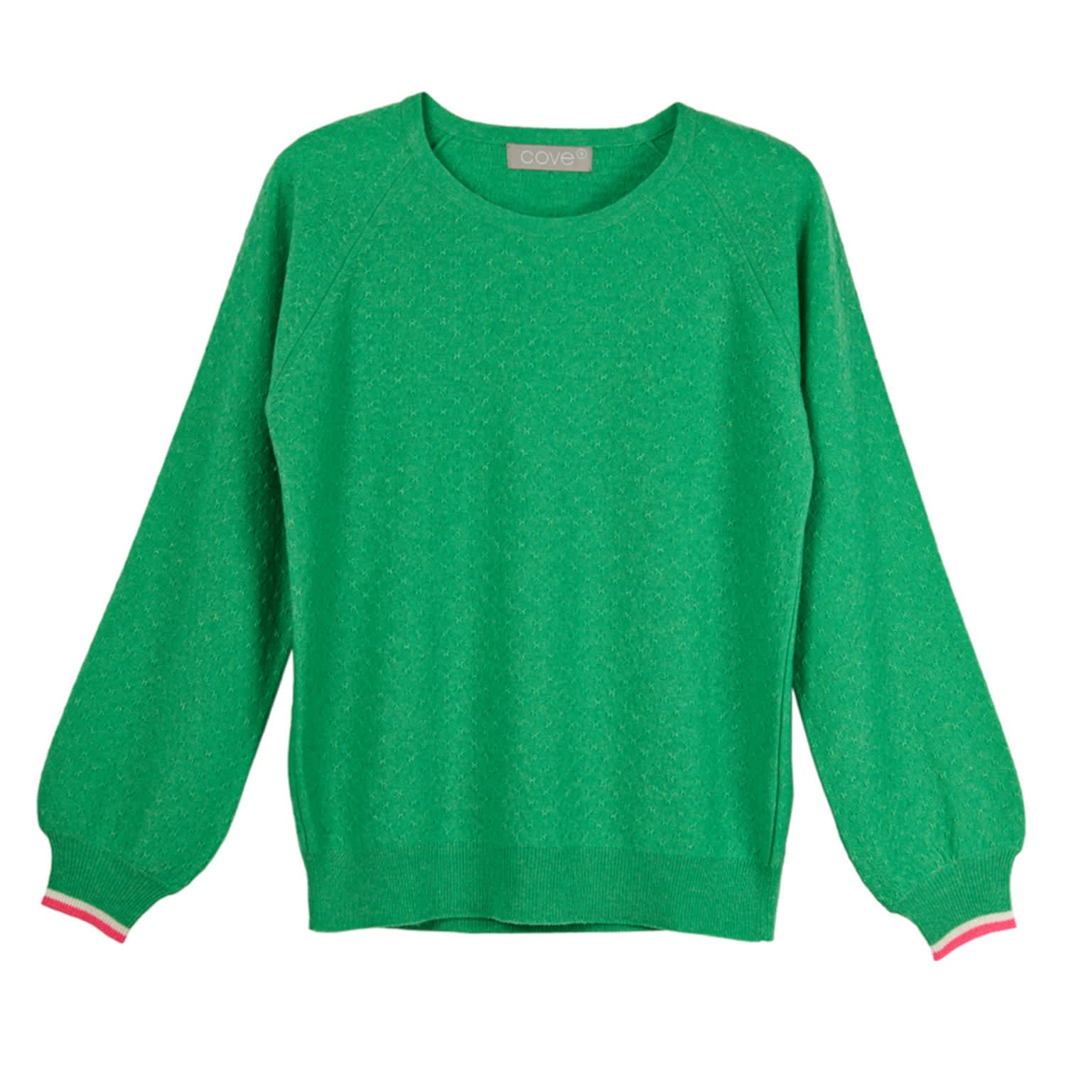 green cashmere sweater