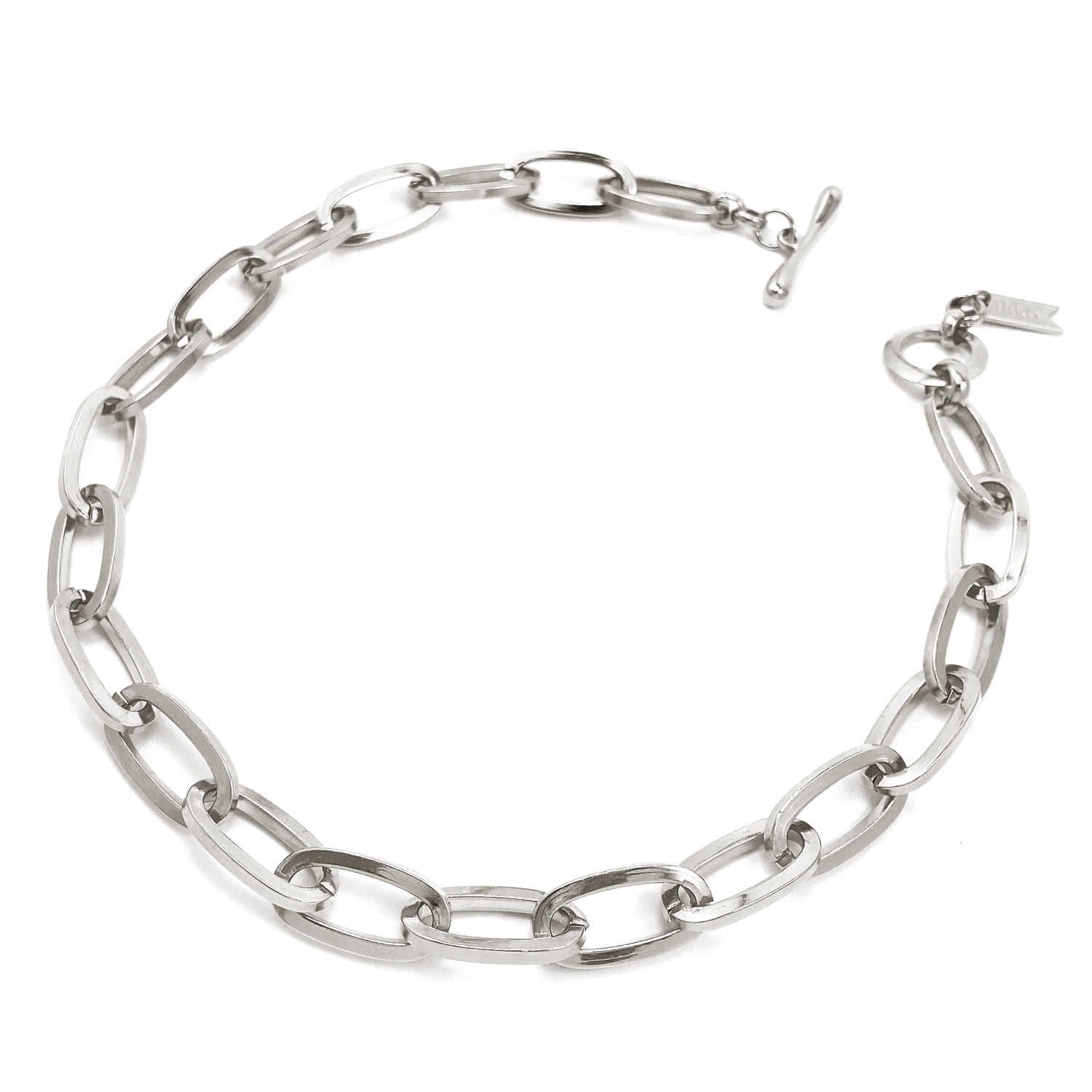 Biko Women's Essential Chainlink Collar - Silver In Silver
