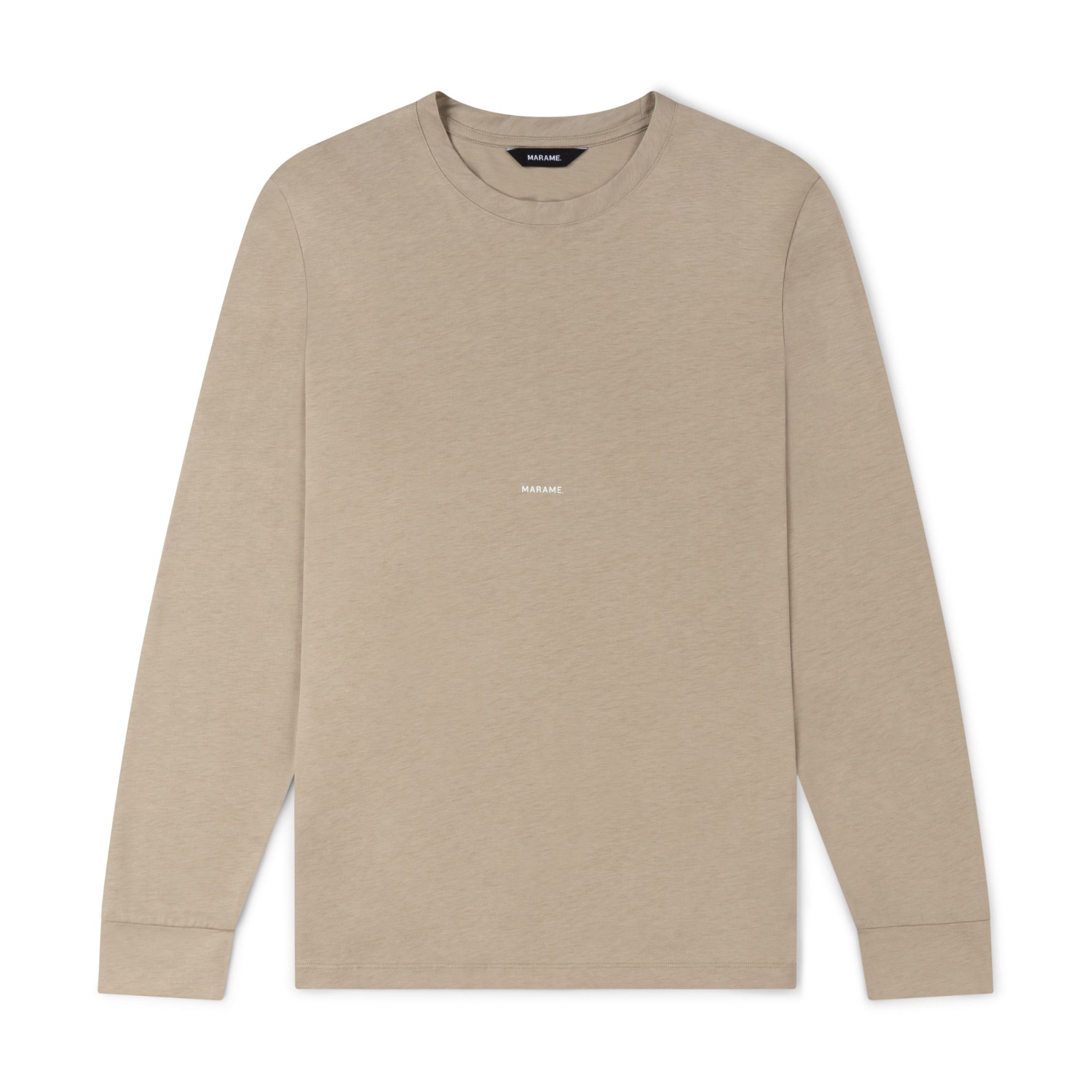 Marame Men's Neutrals Lyocell Blend Long Sleeve Logo T-shirt - Canyon Clay