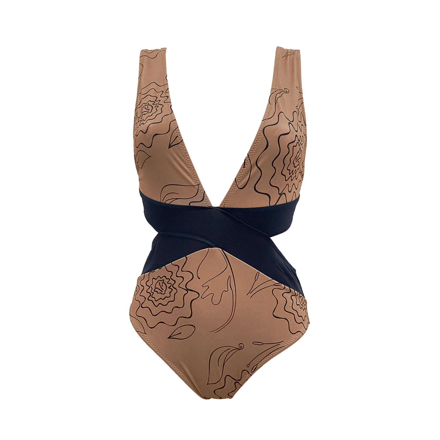 Women’s Aulala X Frost - See You Soon One Piece Swimsuit - Brown Extra Large Aulala Paris