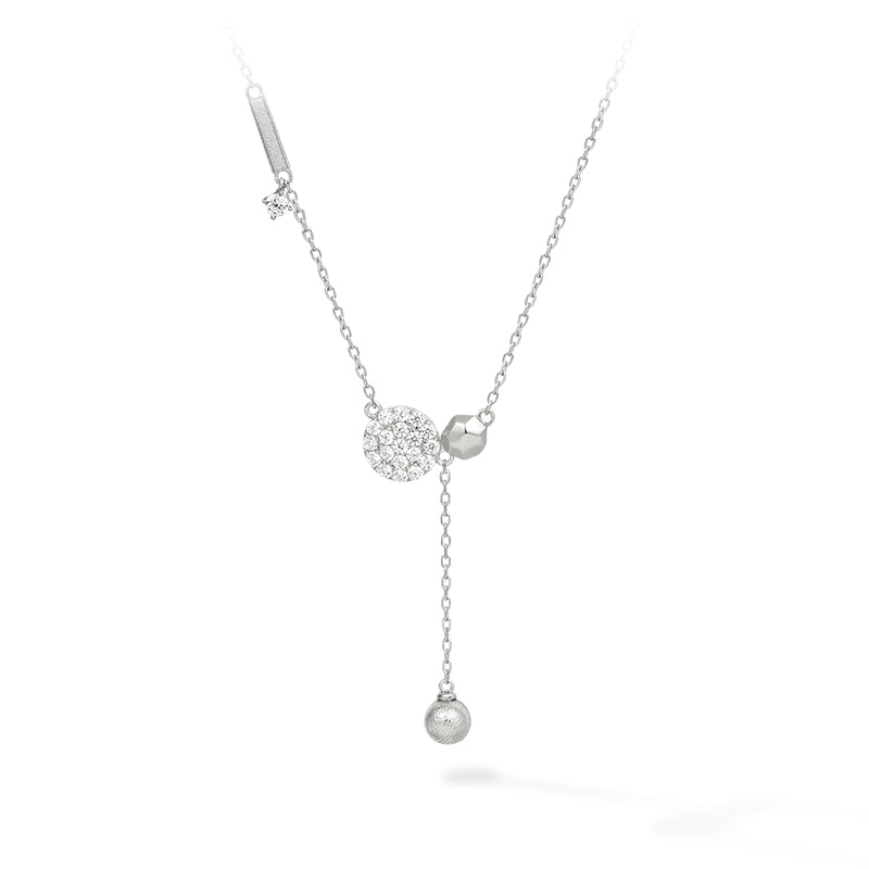 Awnl Women's Silver Dark Sky Park Meteorite Necklace In Silver