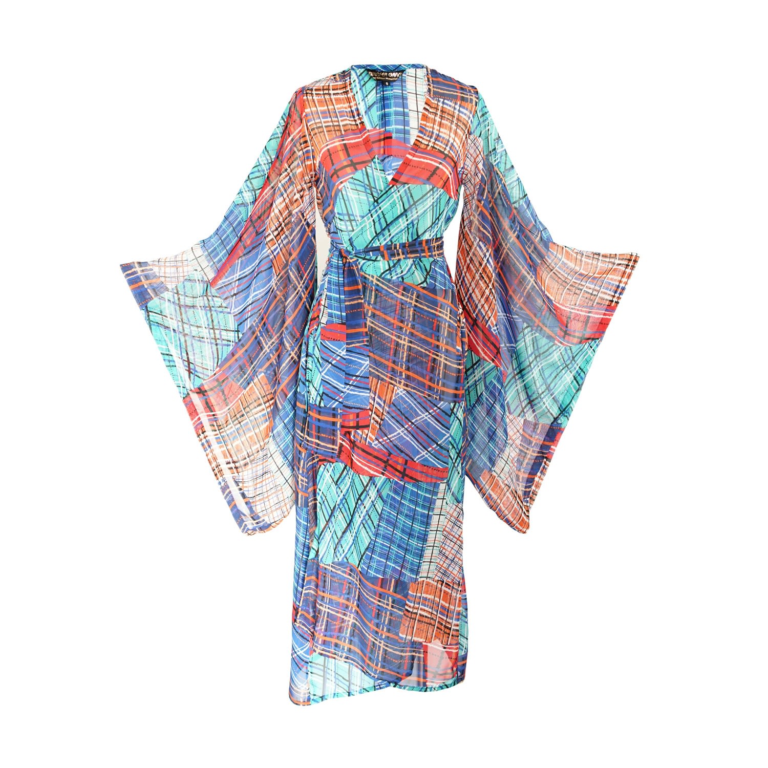 Jennafer Grace Women's Nu Tartan Kimono In Multi