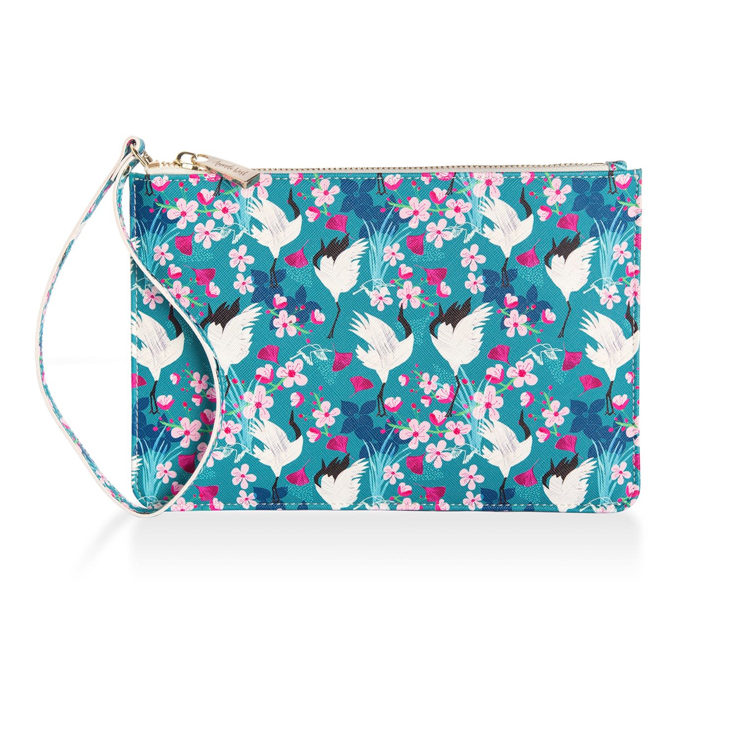 Women’s Vegan Leather Clutch - Crane & Blossom Amanda West