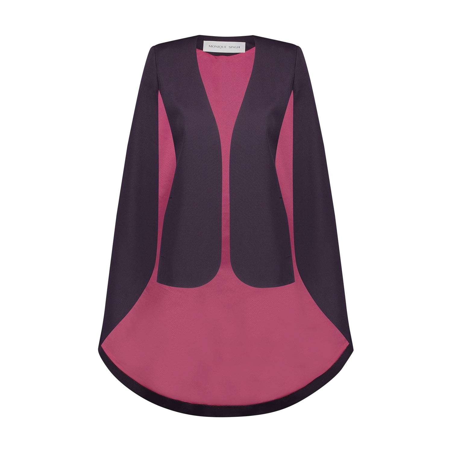 Women’s Pink / Purple Iconic Purple Gabardine Cape Jacket Xxs Monique Singh