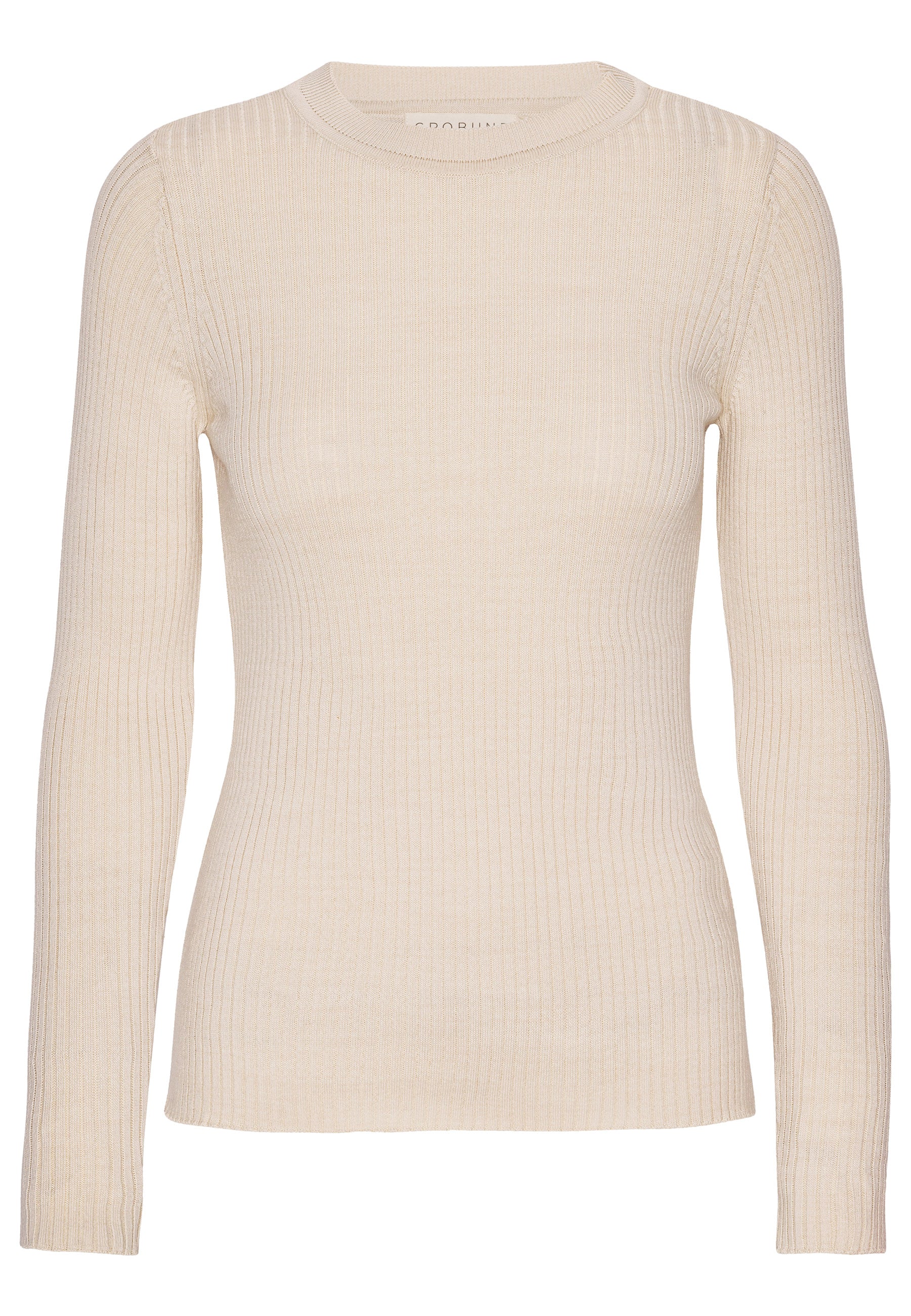 Grobund Women's Neutrals  Hanna Rib Knit - The One In Beige In Beige