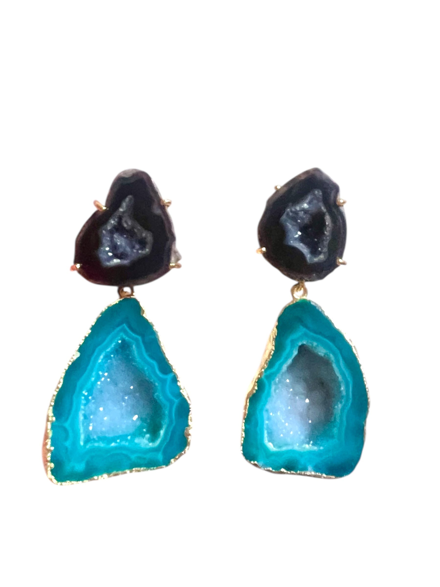 Magpie Rose Women's Green / Black Black & Green Earrings In Multi