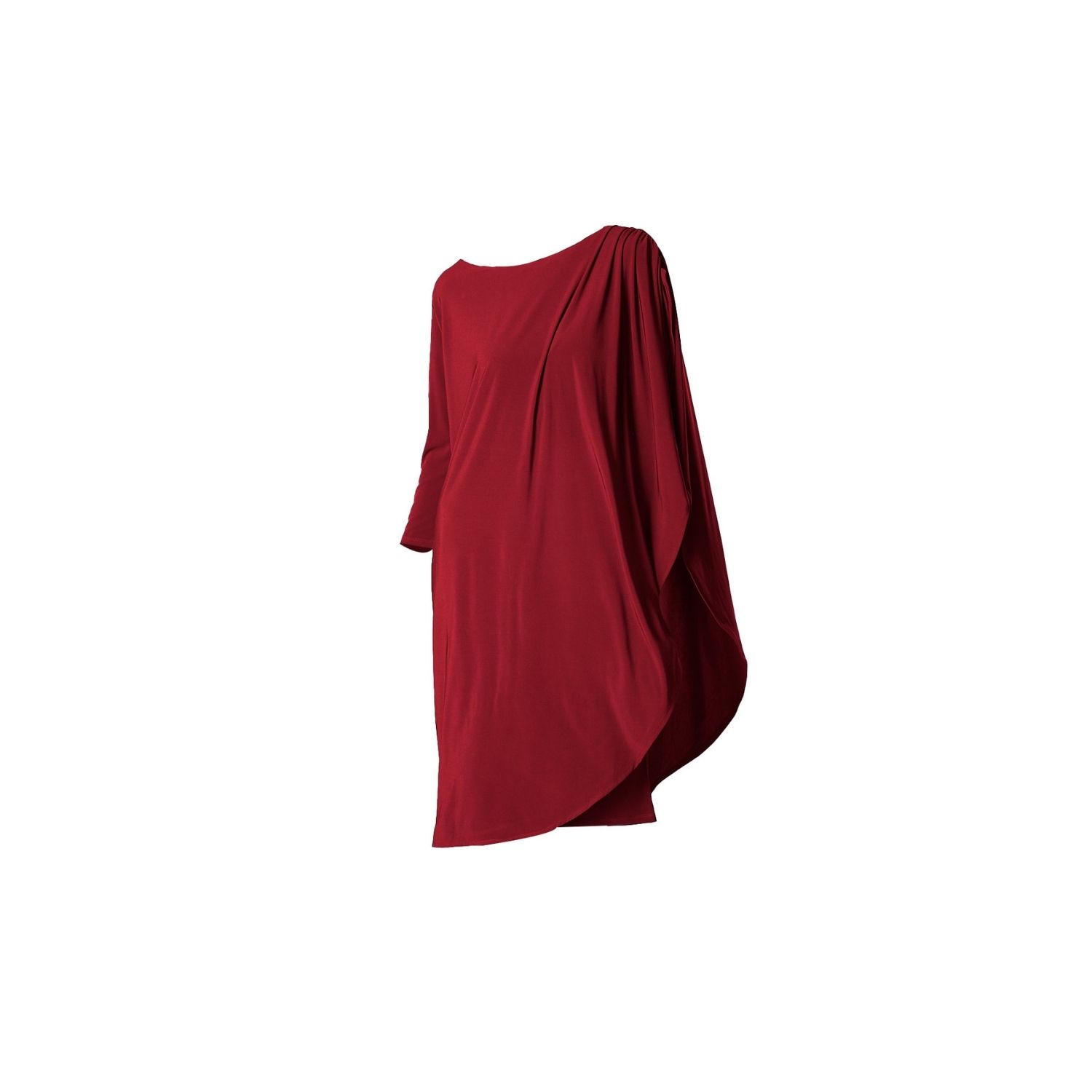Ceylan Bcn Red Lady Midi Dress Burgundy In Red