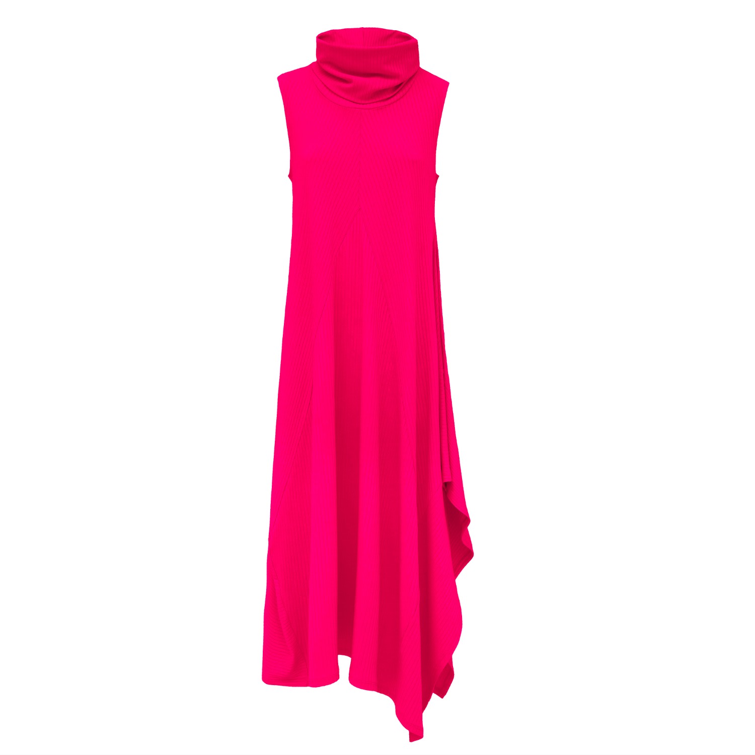 Women’s Pink / Purple Asymmetrical Sleeveless Long Dress Neon Pink Extra Small Julia Allert