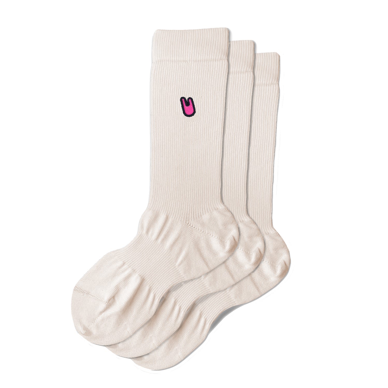 Unless Collective Men's The Zilch Socks - Three Pack - M - Off-white In White
