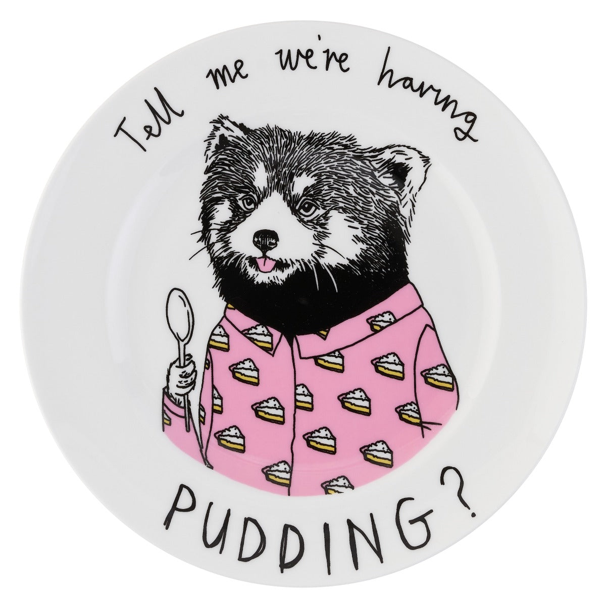 ’Tell Me We’re Having Pudding?’ Side Plate One Size Jimbobart