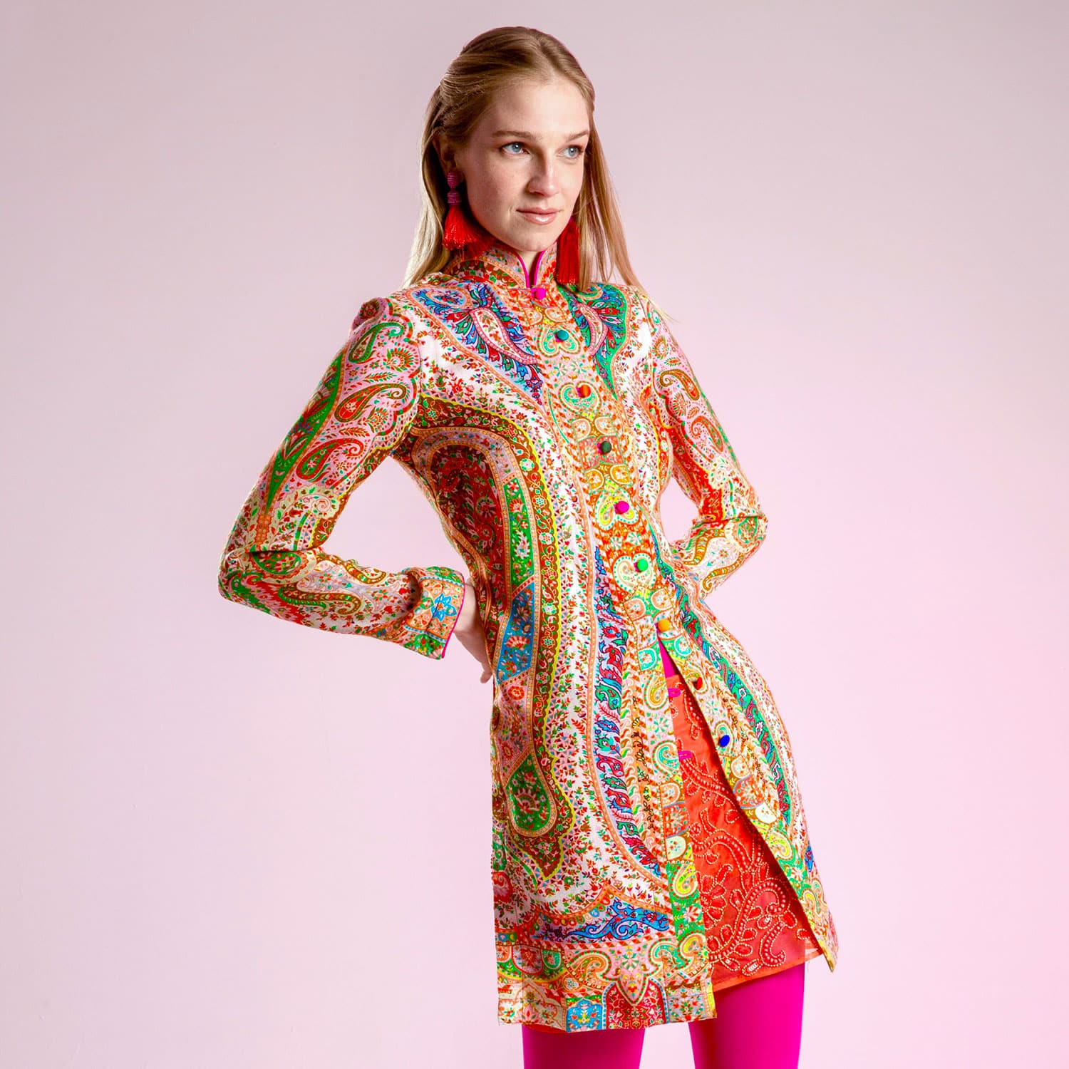 Orange Paisley Shawl Carnival Jacket | Beatrice von Tresckow