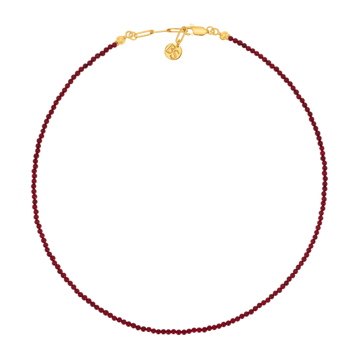 Women’s Red / Gold Classics No.5 Millie Coral Necklace Bonjouk Studio