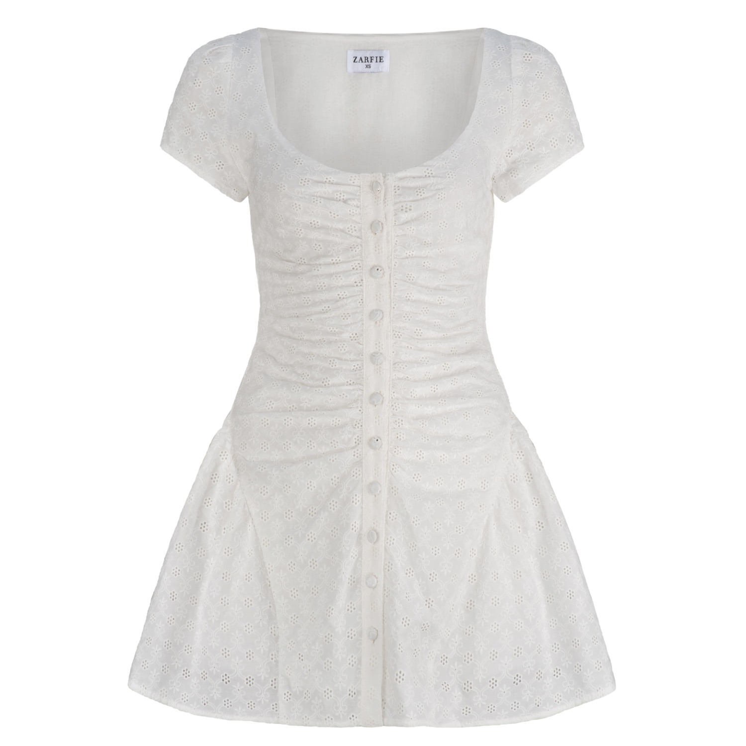 Zarfie Women's Blaire Mini Dress - White Anglaise In White