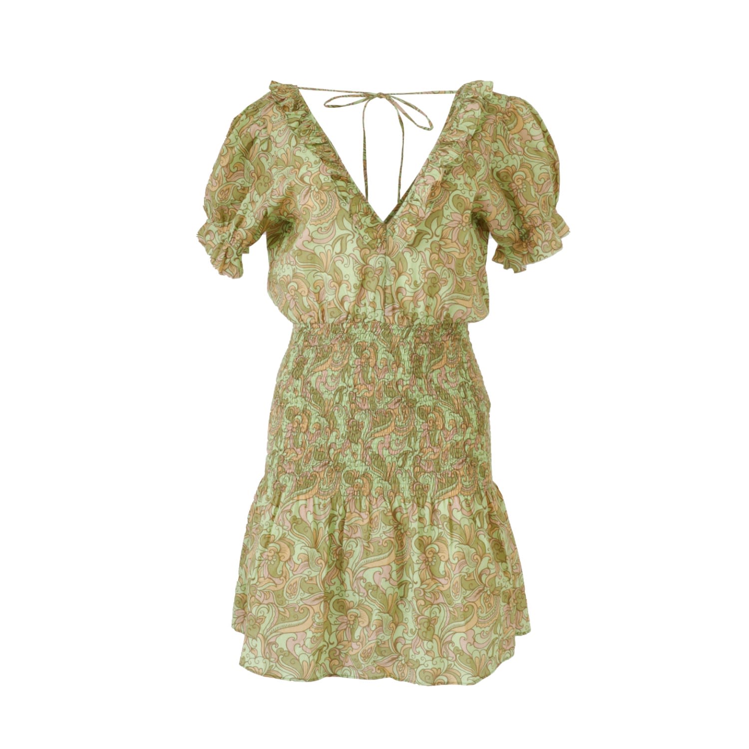 Morrato Bali Women's Scarla Mini Dress Lesley Luminary Green In Green