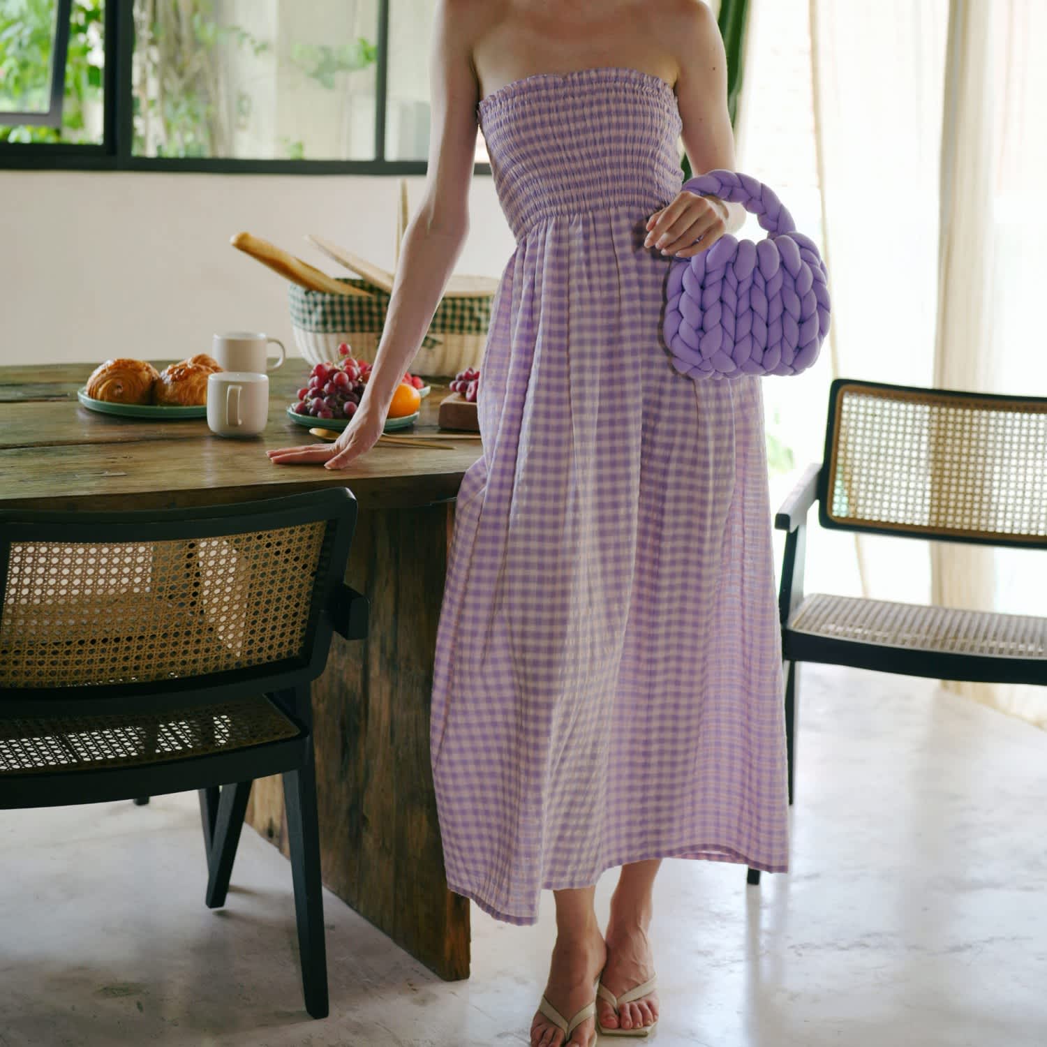 purple and white gingham dress Gorgeous Purple Gingham Sundress