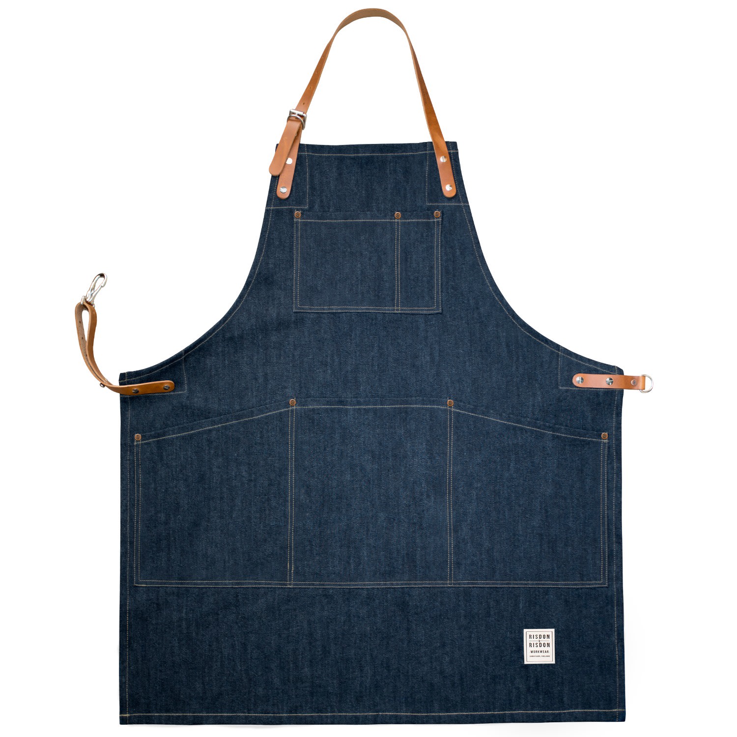 Blue Indigo Denim Original Apron Large Risdon & Risdon