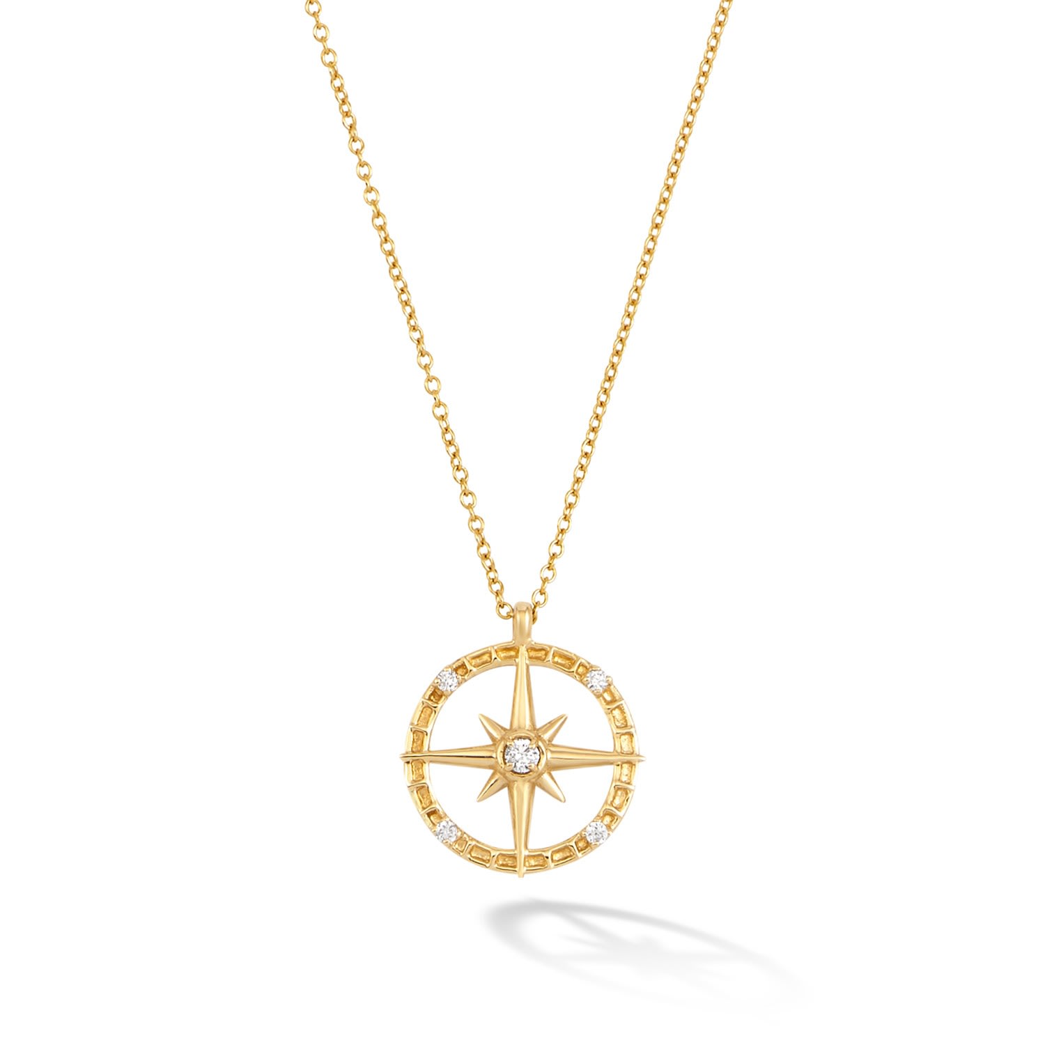 Women’s Yellow Gold Diamond True North Pendant Dower & Hall