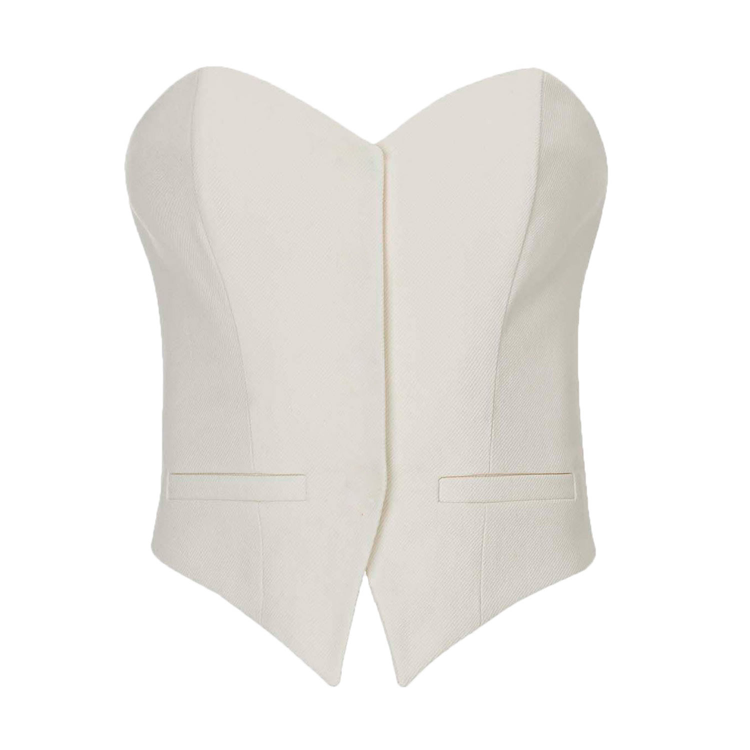 Vestiaire D'un Oiseau Libre Women's White Denim Corset In White