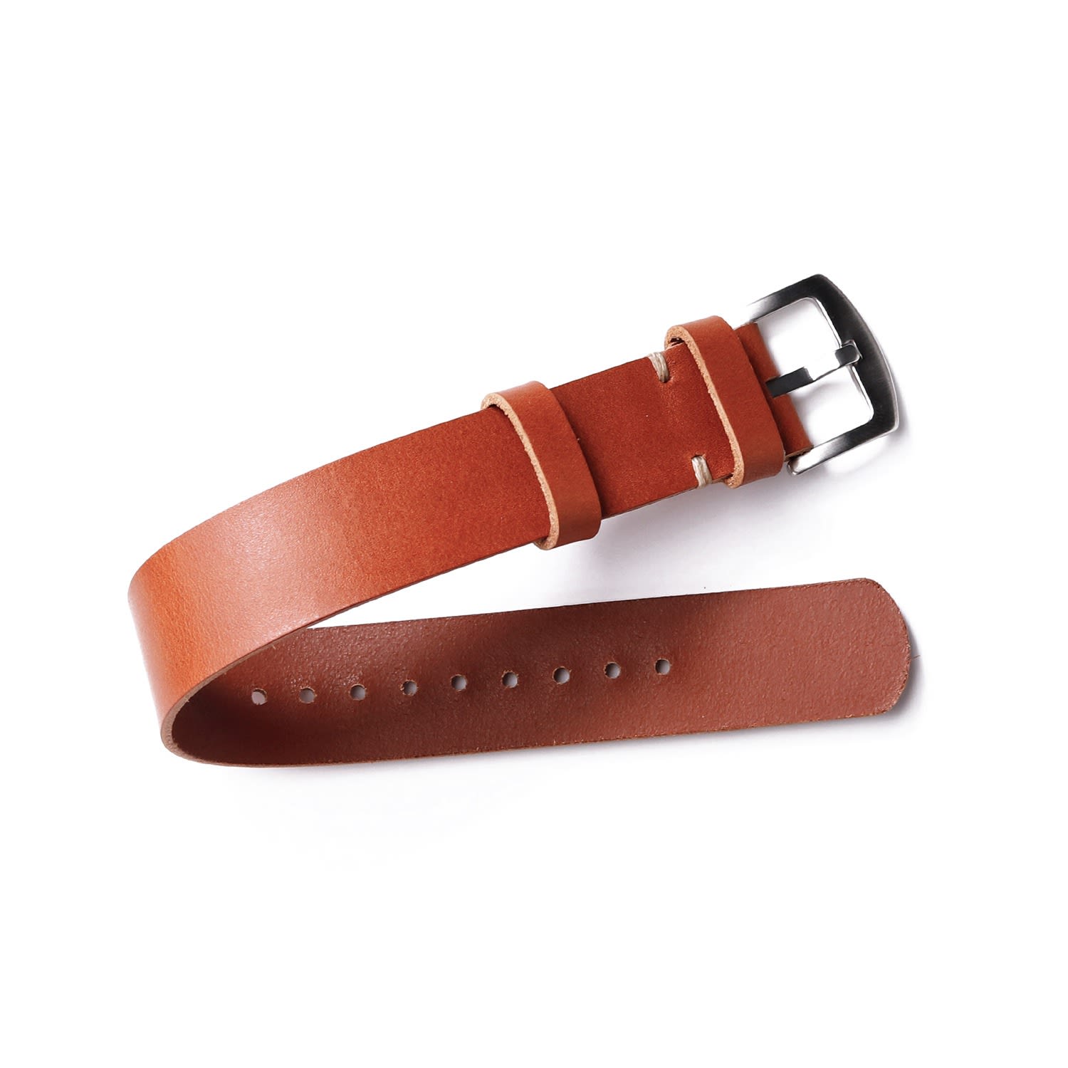 Roarcraft Men's Yellow / Orange Military Style Watch Strap - Cognac In Yellow/orange