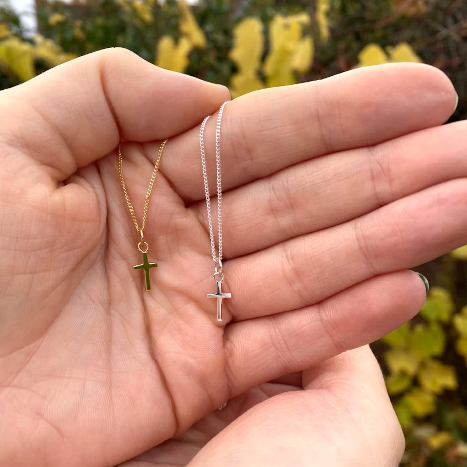 With Thick Chain Men's Gold Cross Necklace Mens Gold Cross