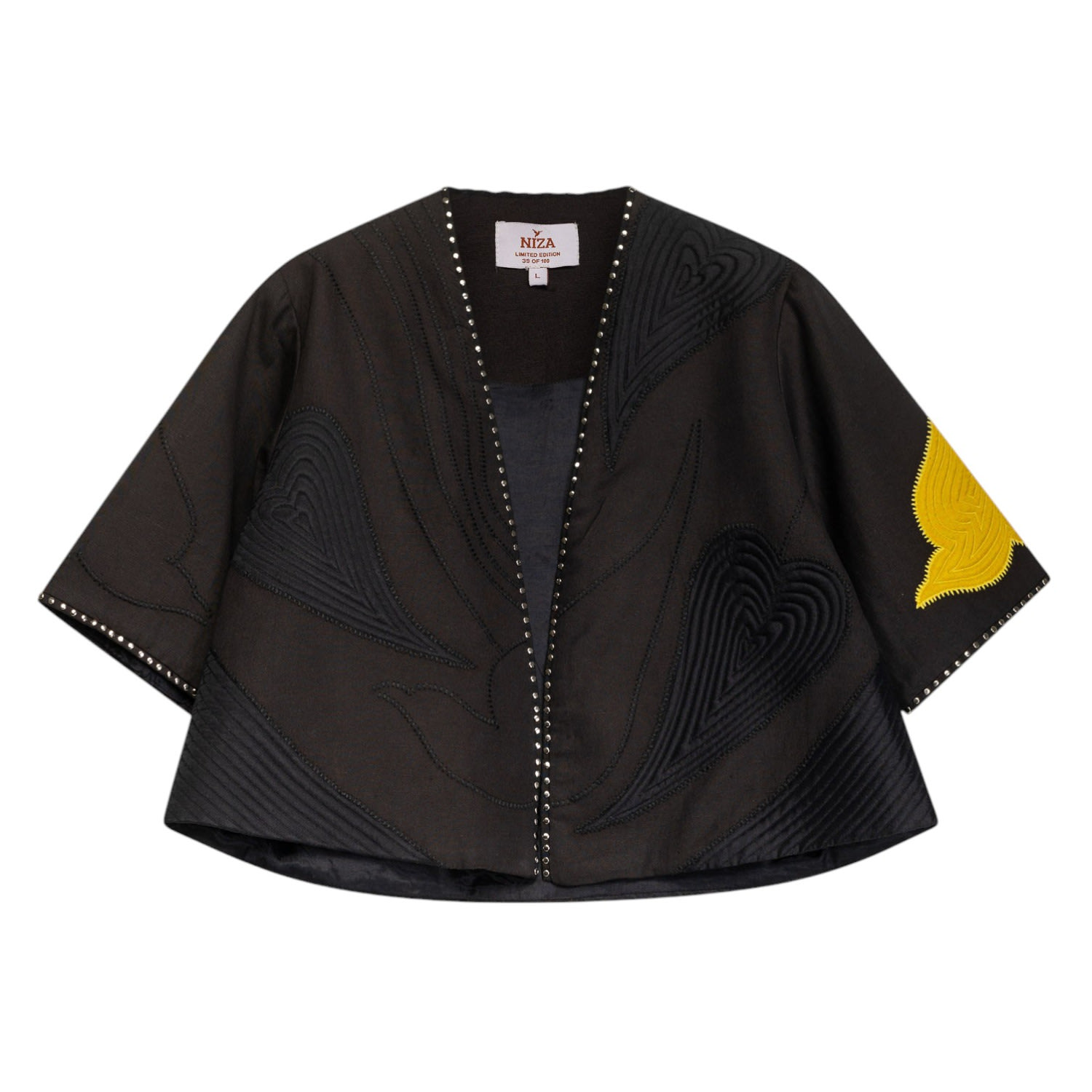 Niza Women's Black Embroidered Jacket Beatrice