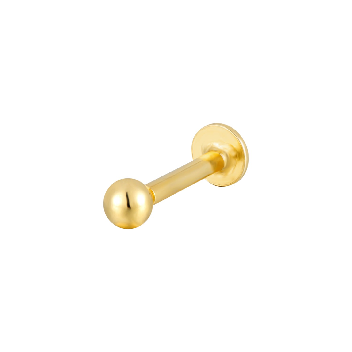 Women’s 22Ct Gold Vermeil Ball Labret Stud Seol + Gold