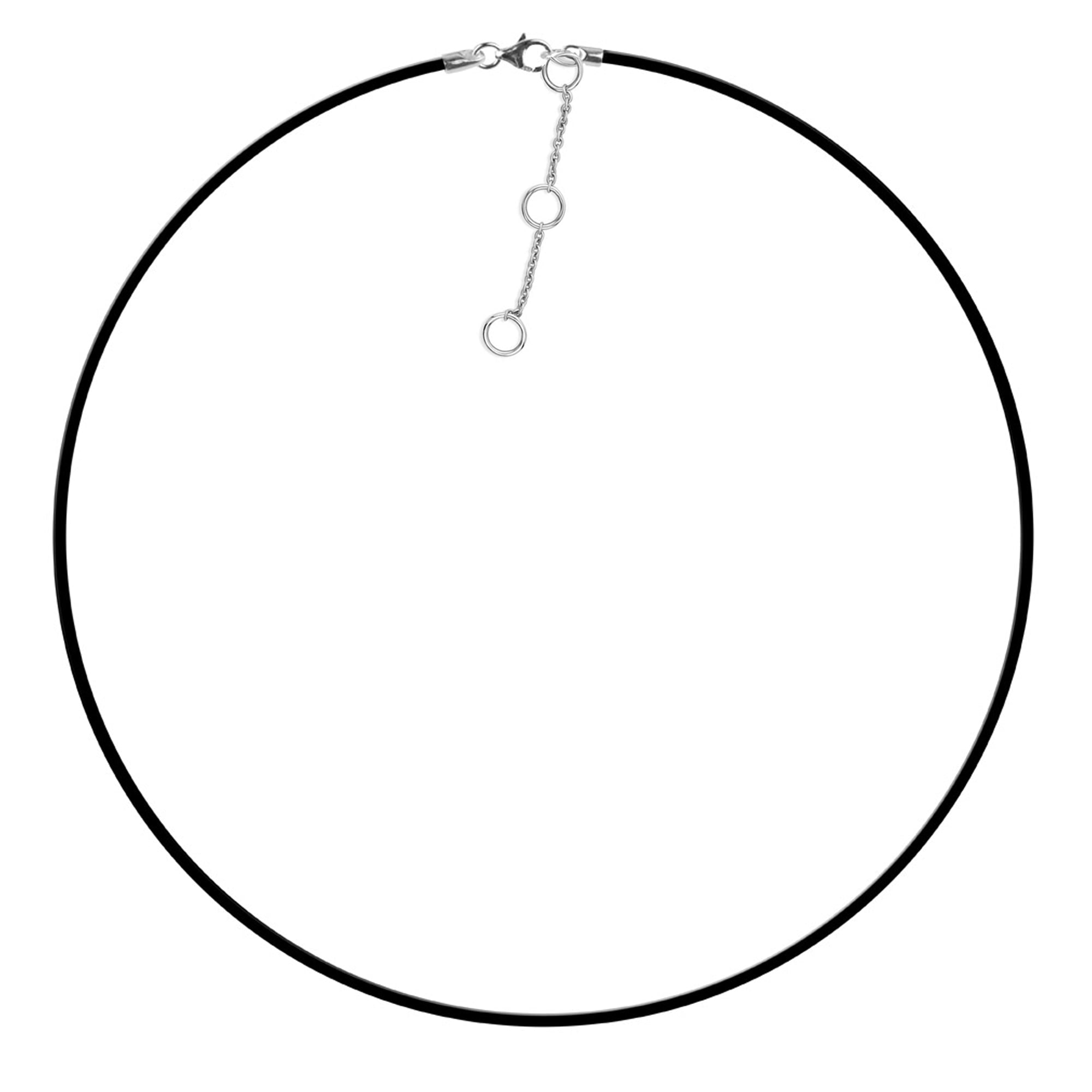 Zohreh Women's Black / Silver 16" Leather Necklace Sterling Silver In Multi