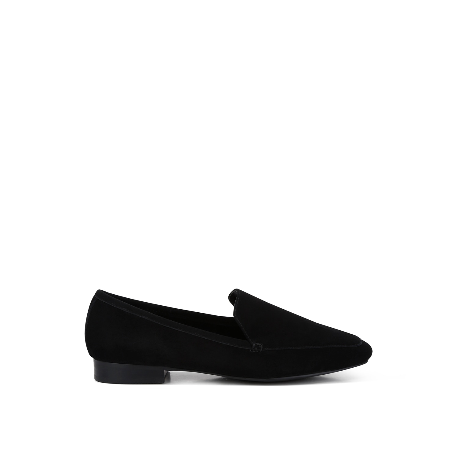 Rag & Co Women's Julia Black Suede Semi Casual Loafers In Black By