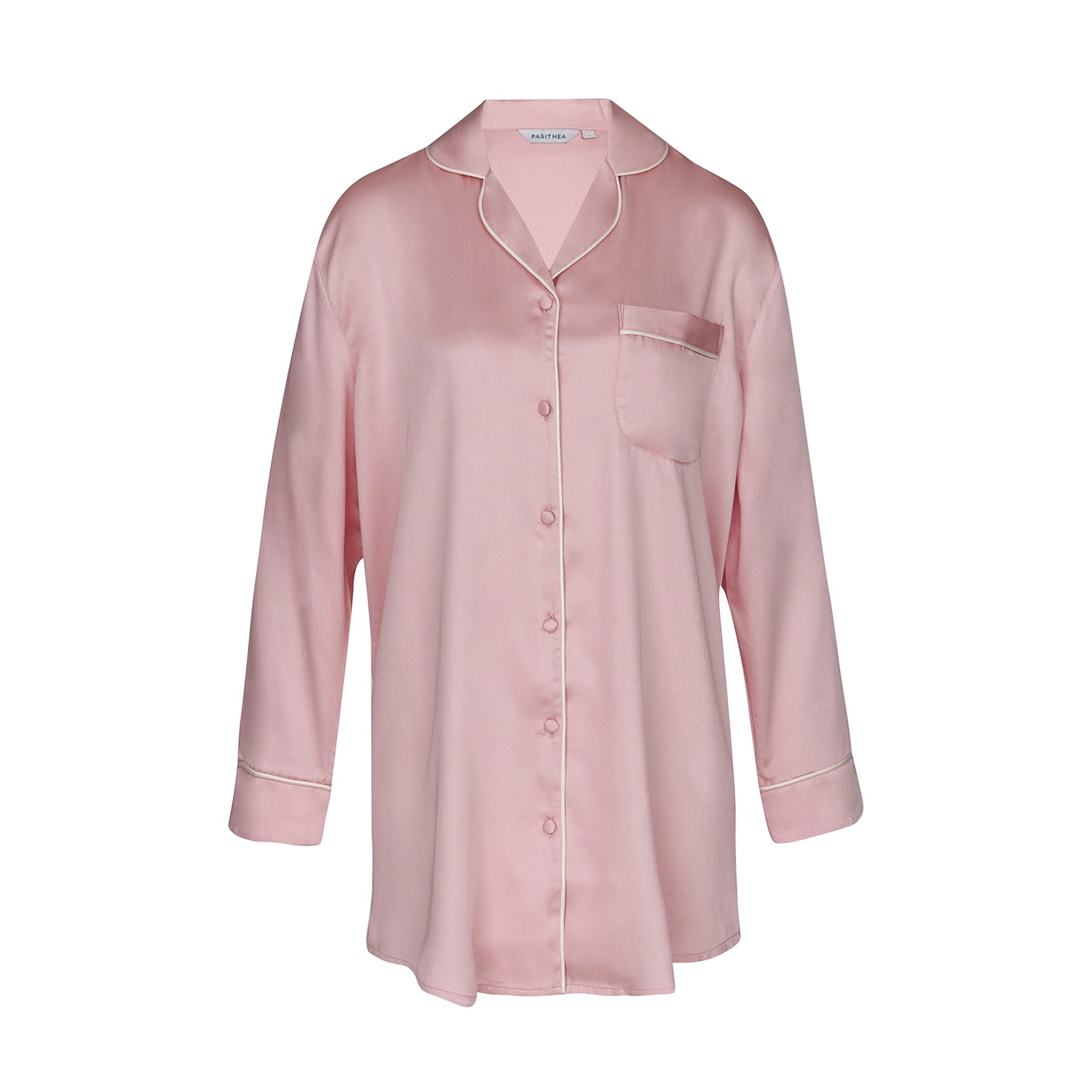 Silky Bamboo Sleep Shirt In Pink, Pasithea Sleep