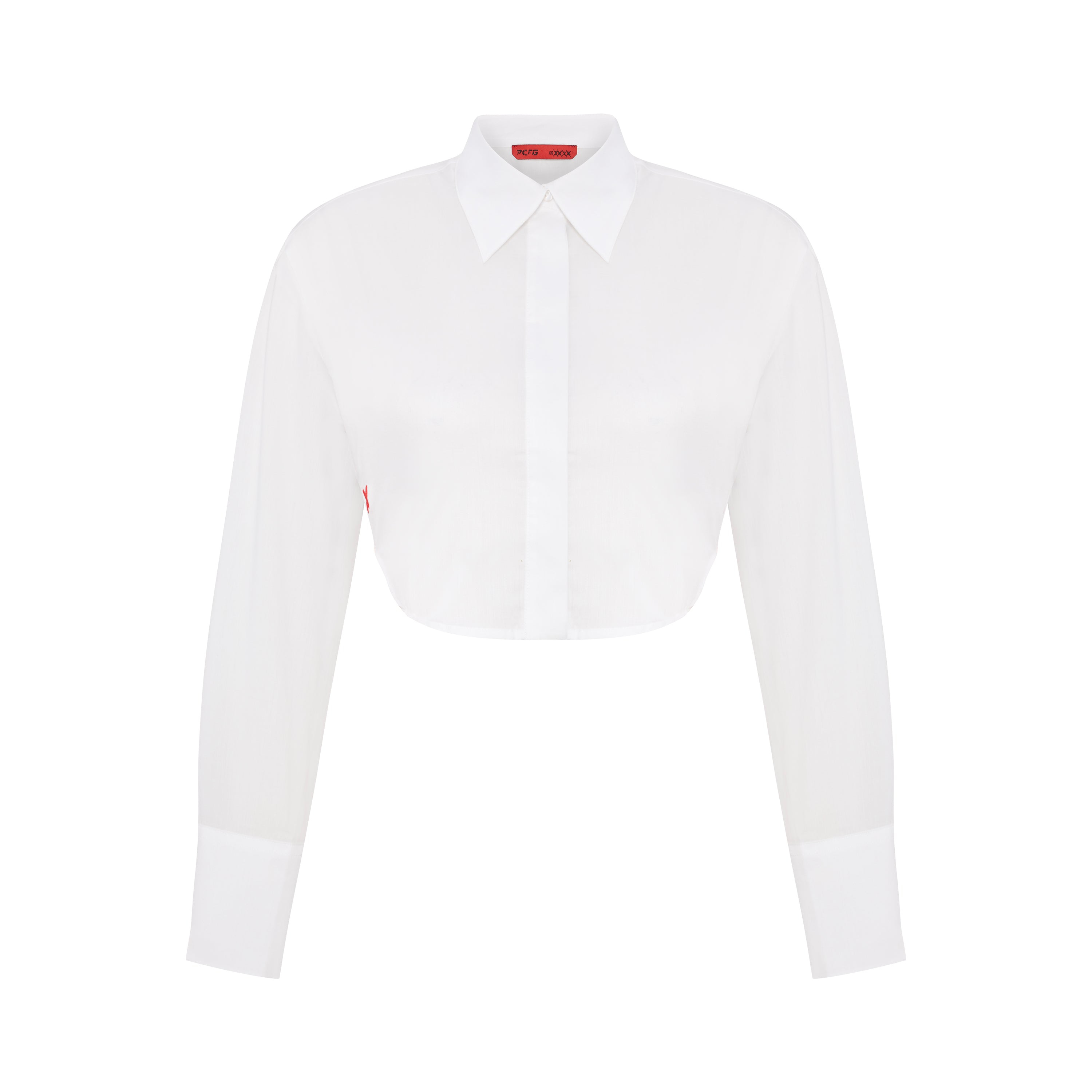 Pcfg Women's Pure Cotton Crop Shirt - White In White