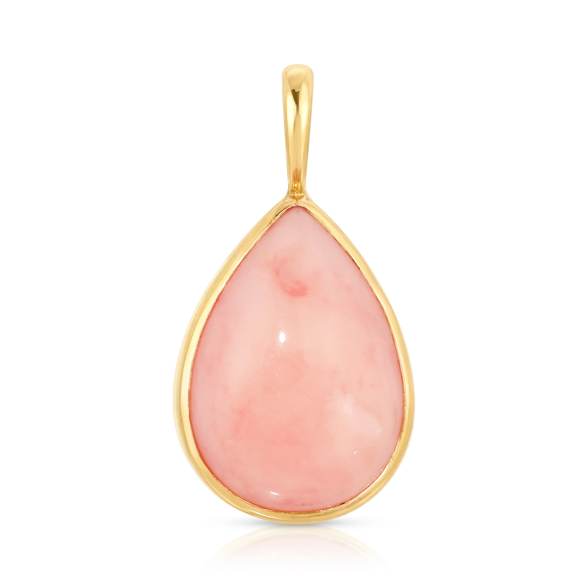 Maya Brenner Women's Gold Pink Opal Tear Drop Charm In Gold