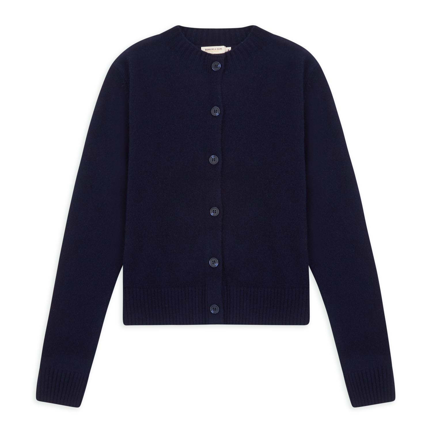 Blue Women’s Knitted Cardigan - Navy Medium Burrows & Hare